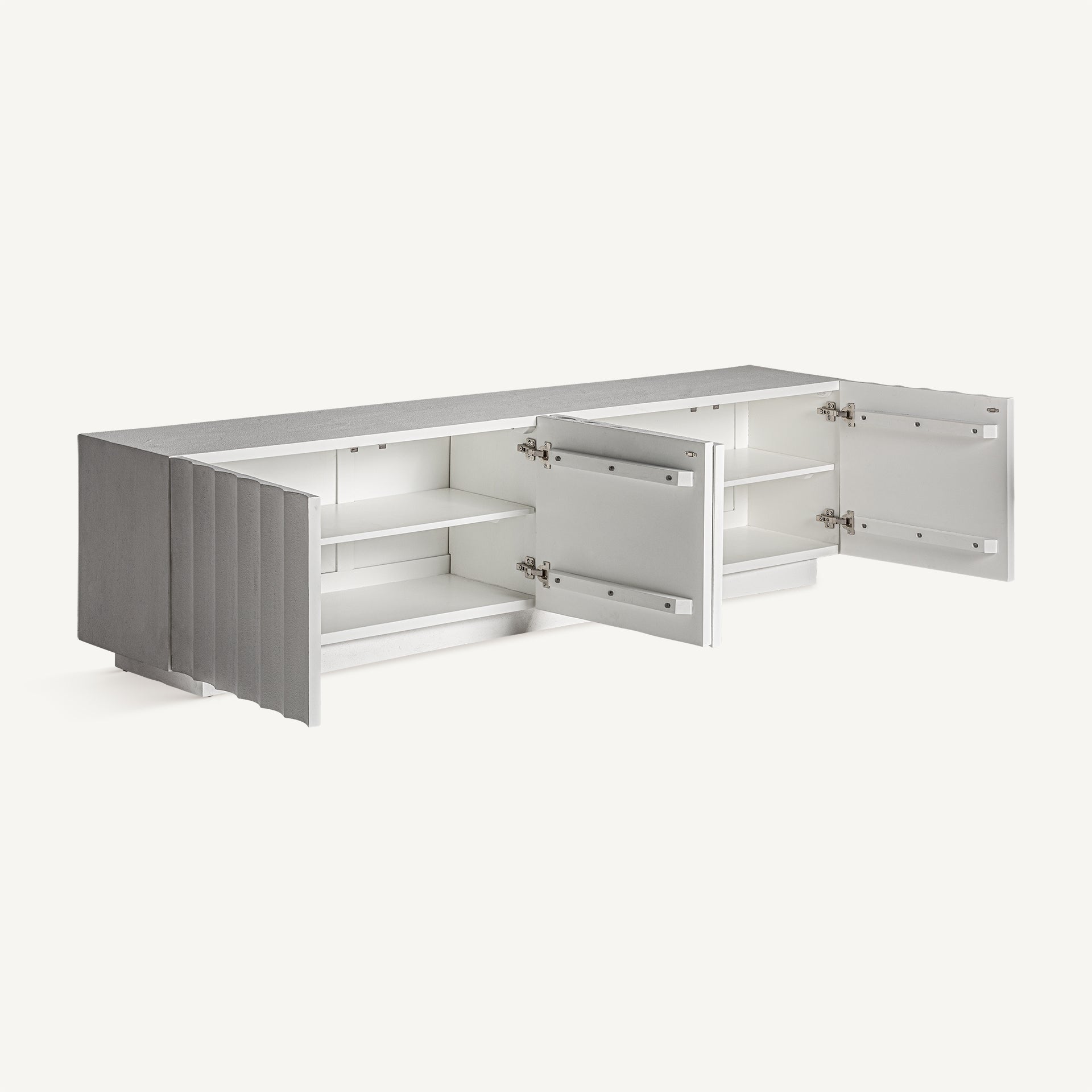 MULCEY White Resin TV Cabinet