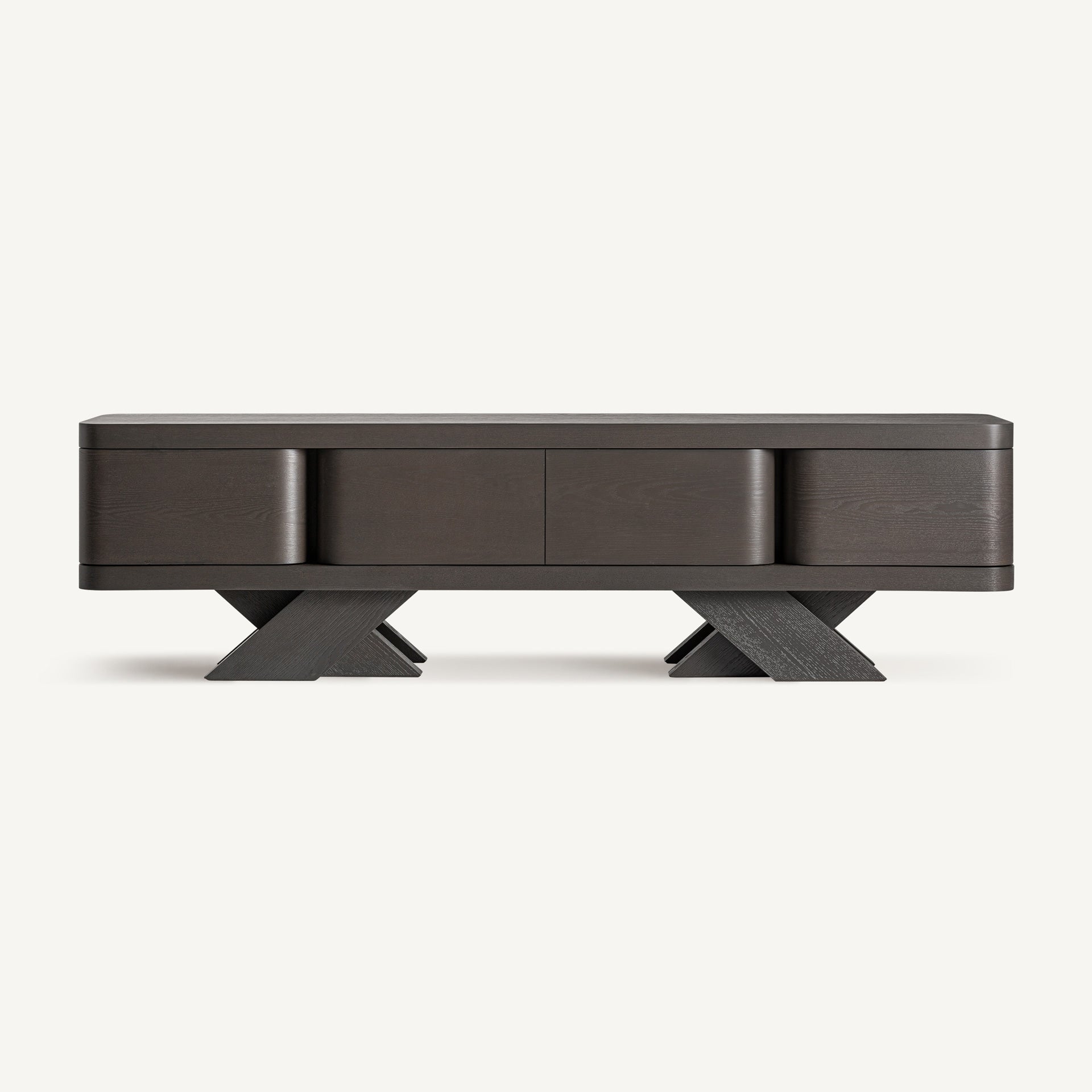 RIZE TV Cabinet Dark Oak Wood