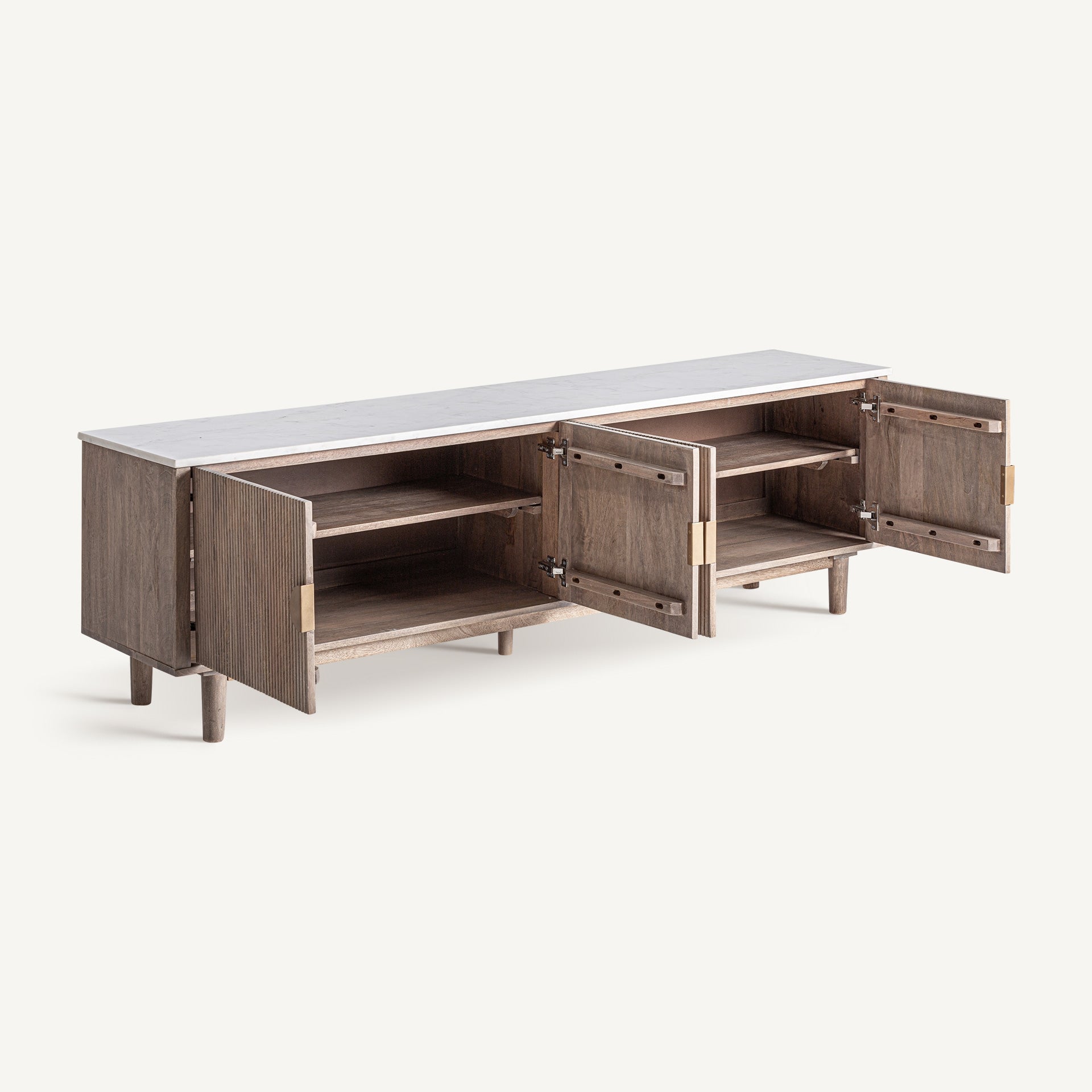 RTV Cabinet ZERF mango wood with marble top