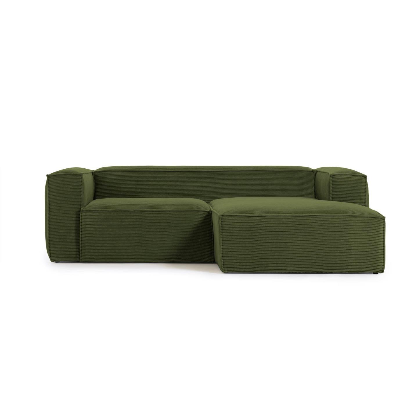 Narożnik 2-osobowy BLOK zielony sztruks La Forma    Eye on Design