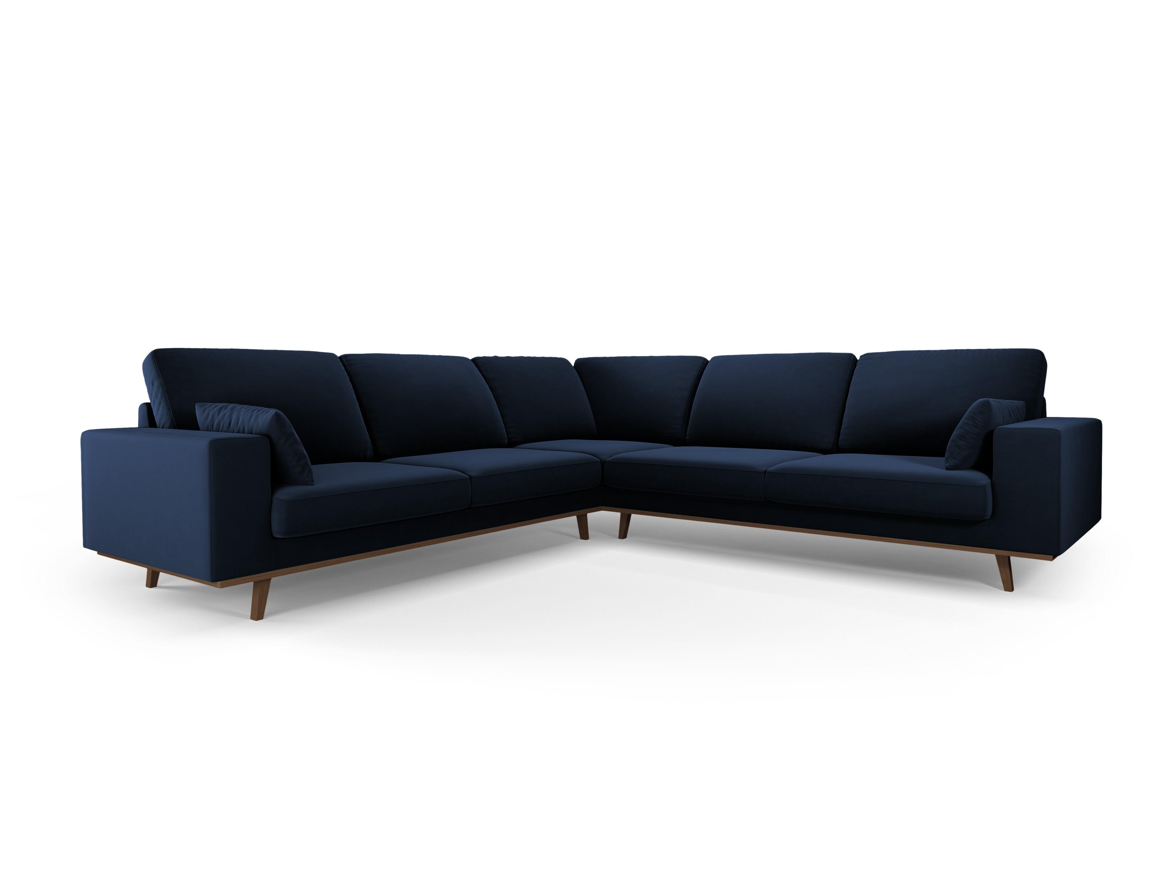 Narożnik aksamitny 5-osobowy symetryczny HEBE granat królewski Mazzini Sofas    Eye on Design