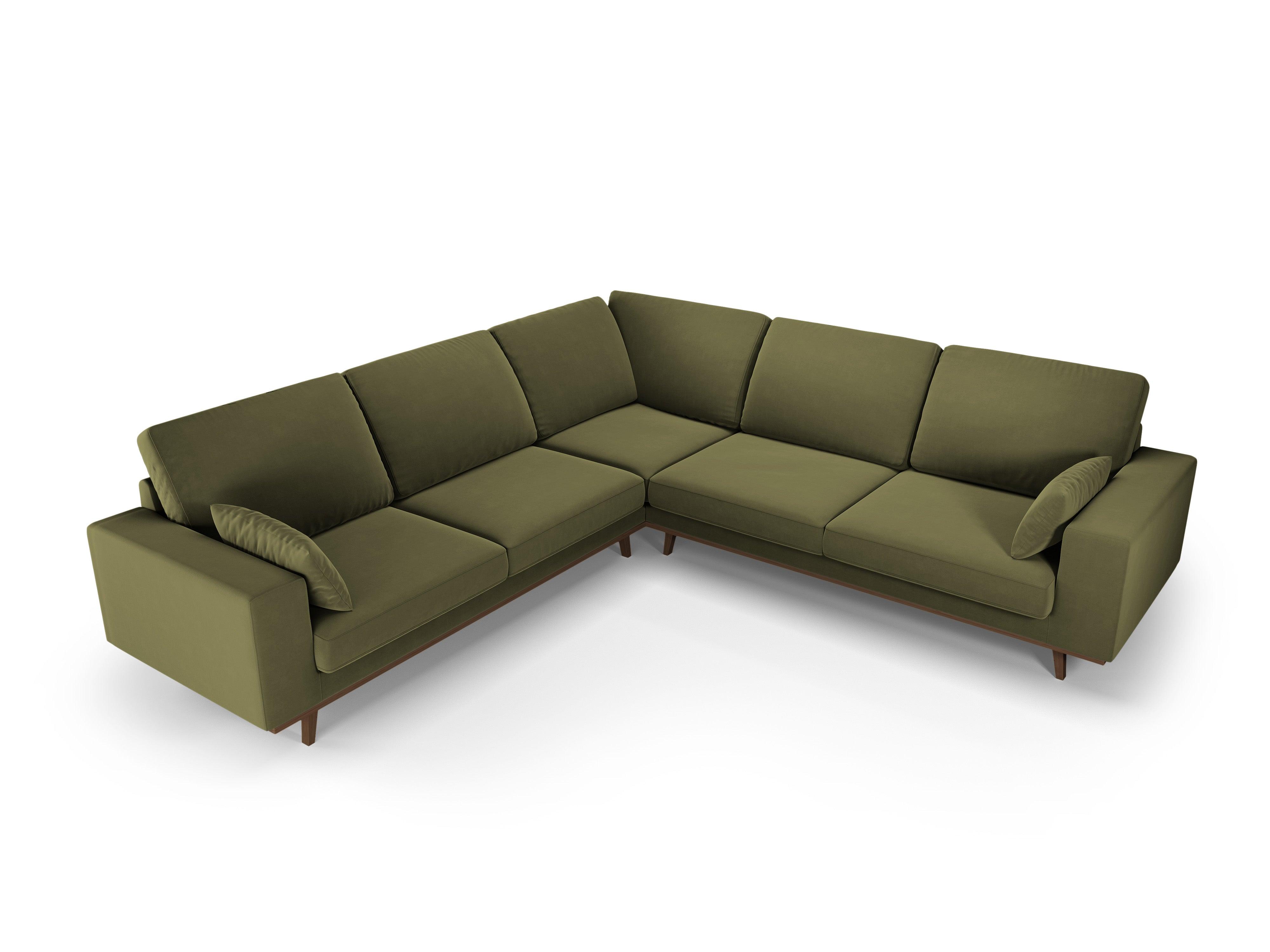 Narożnik aksamitny 5-osobowy symetryczny HEBE zielony Mazzini Sofas    Eye on Design