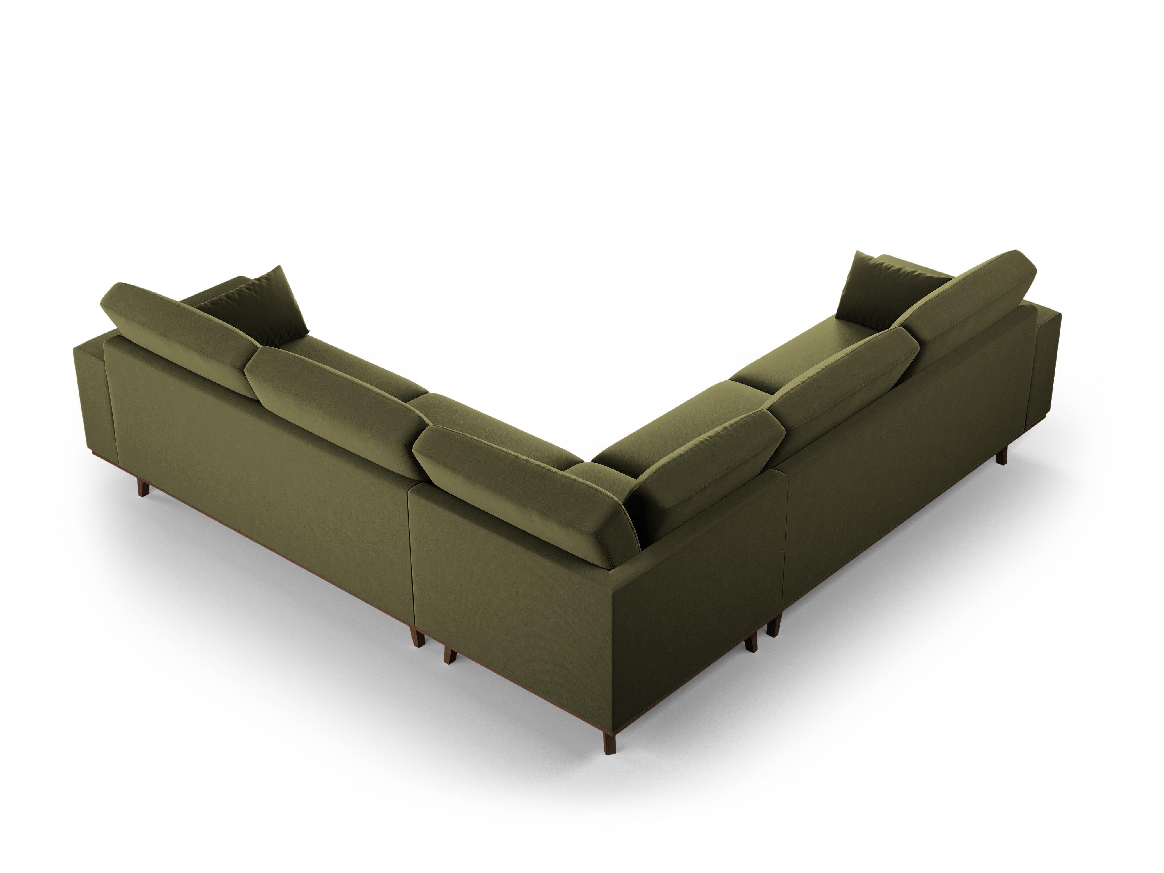 Narożnik aksamitny 5-osobowy symetryczny HEBE zielony Mazzini Sofas    Eye on Design