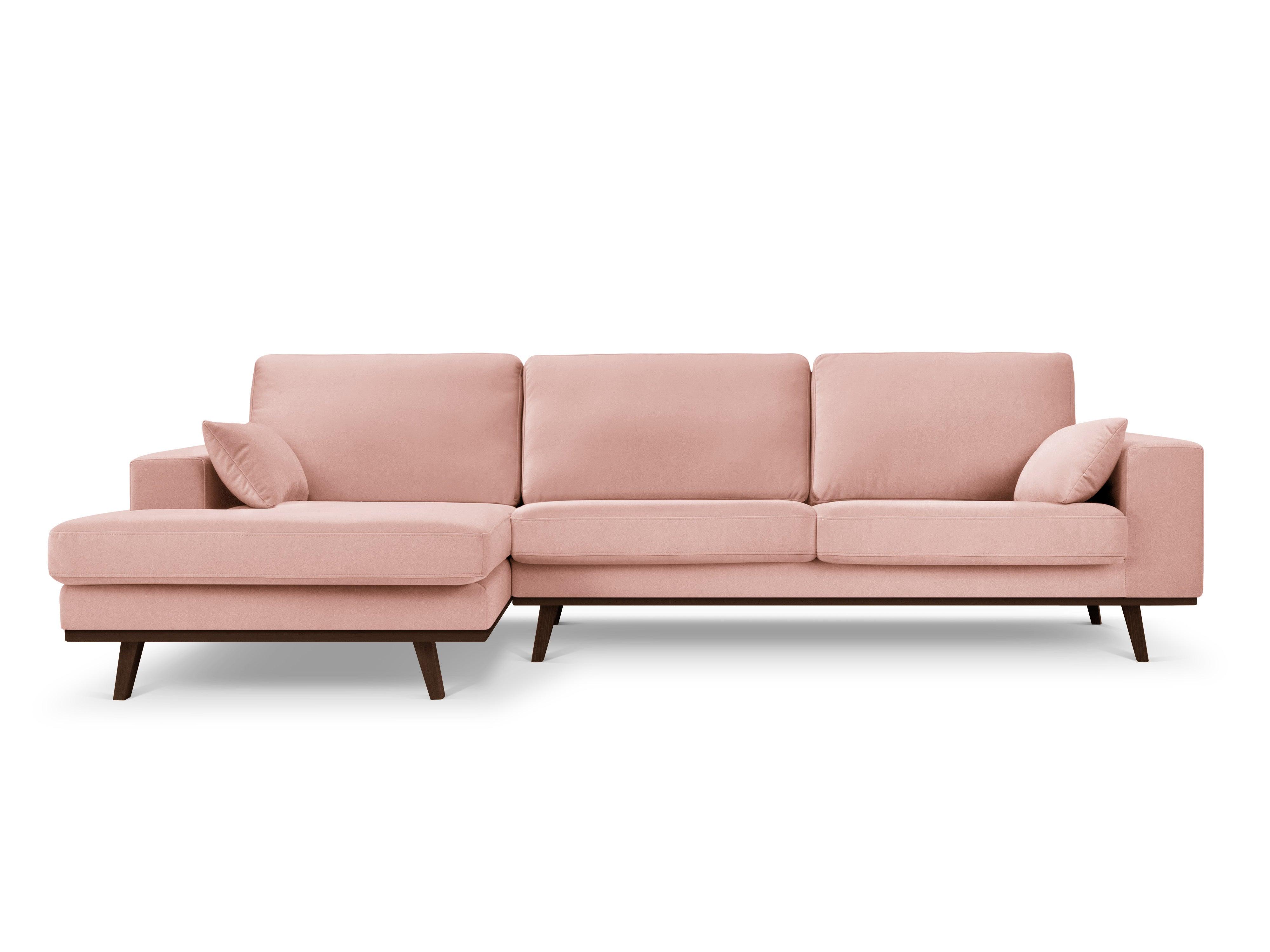 Narożnik aksamitny lewostronny HEBE różowy Mazzini Sofas    Eye on Design