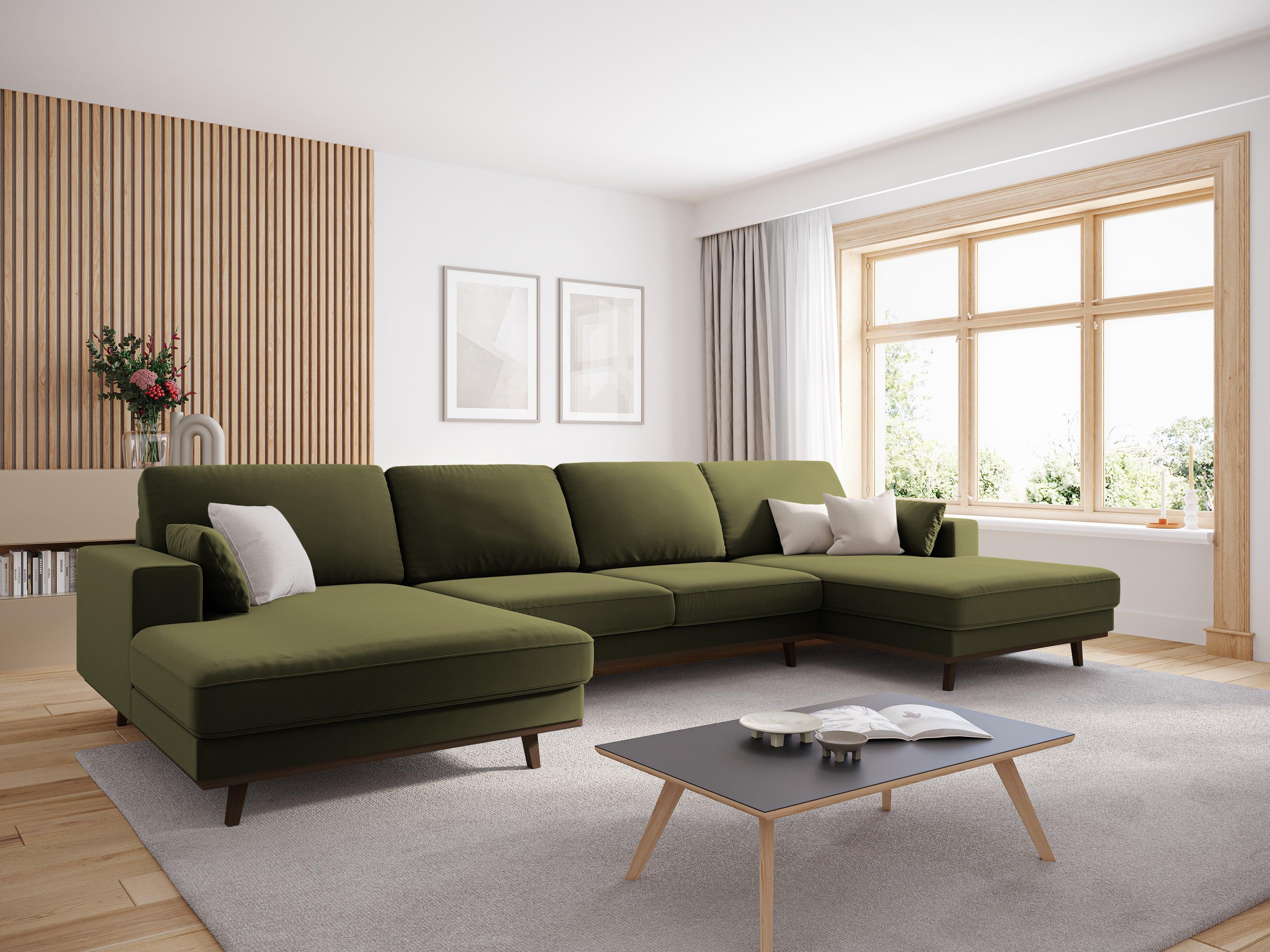 Narożnik aksamitny panoramiczny HEBE zielony Mazzini Sofas    Eye on Design