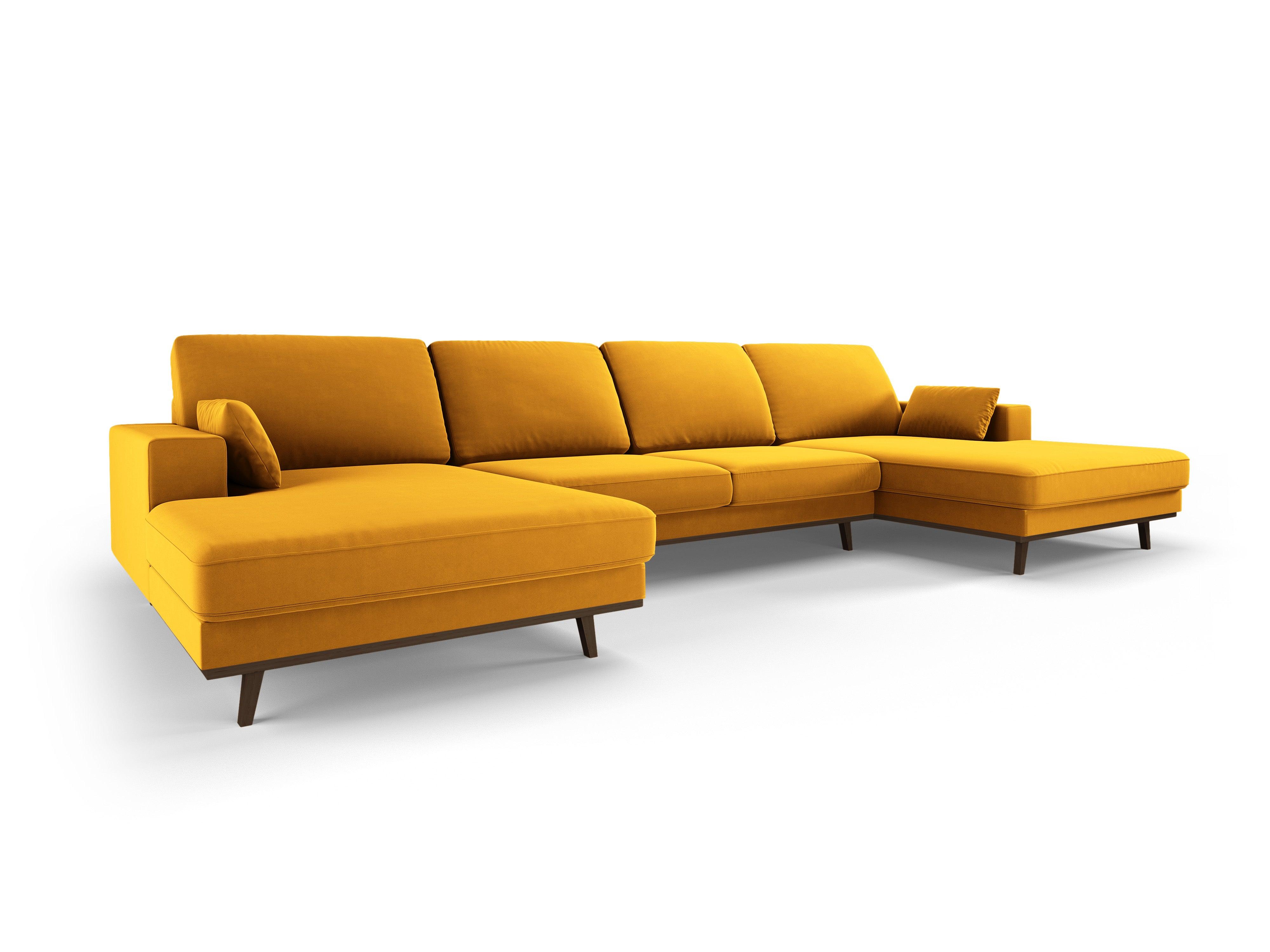 Narożnik aksamitny panoramiczny HEBE żółty Mazzini Sofas    Eye on Design