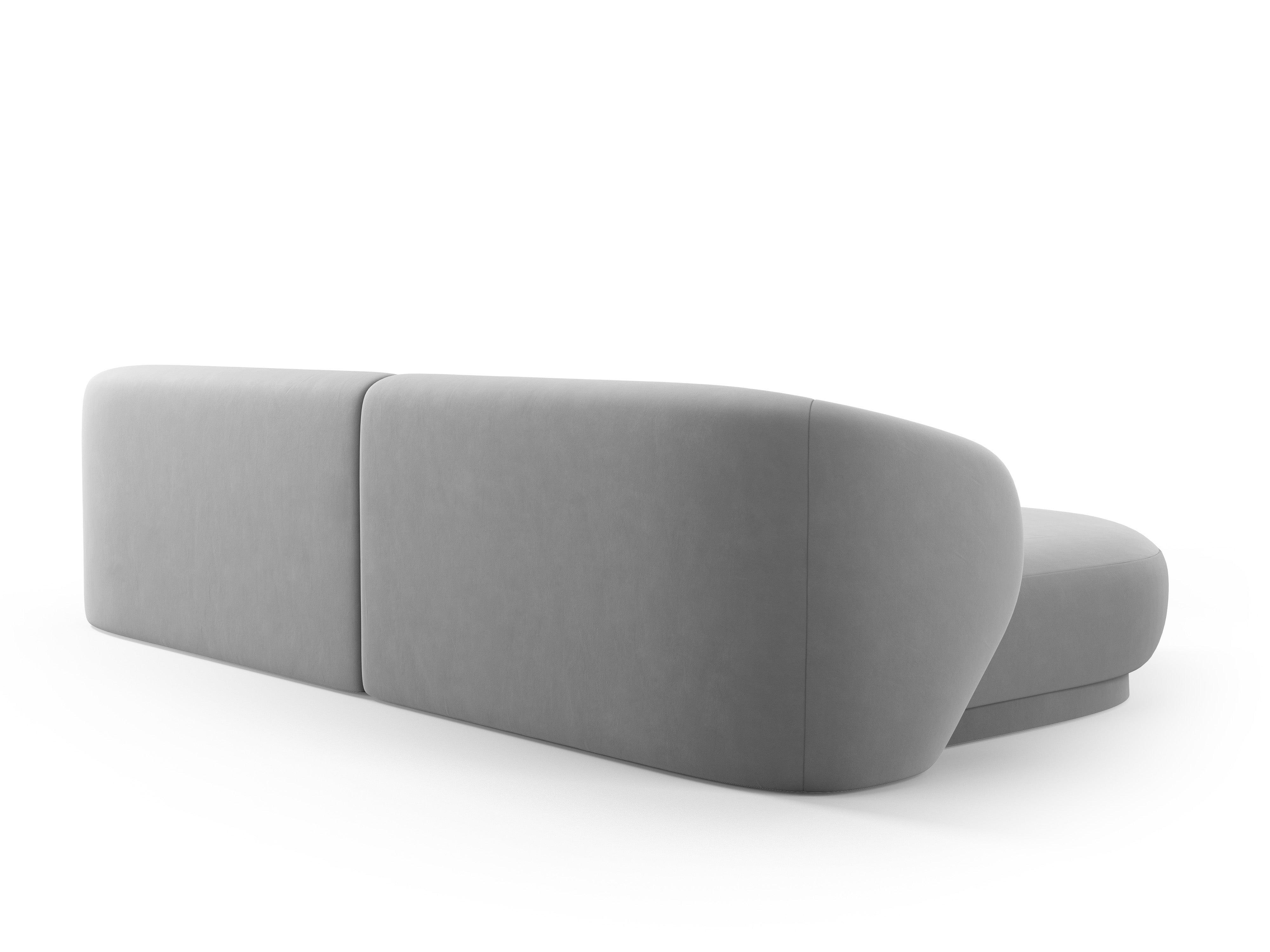 Narożnik lewostronny aksamitny CAMDEN szary Cosmopolitan Design    Eye on Design
