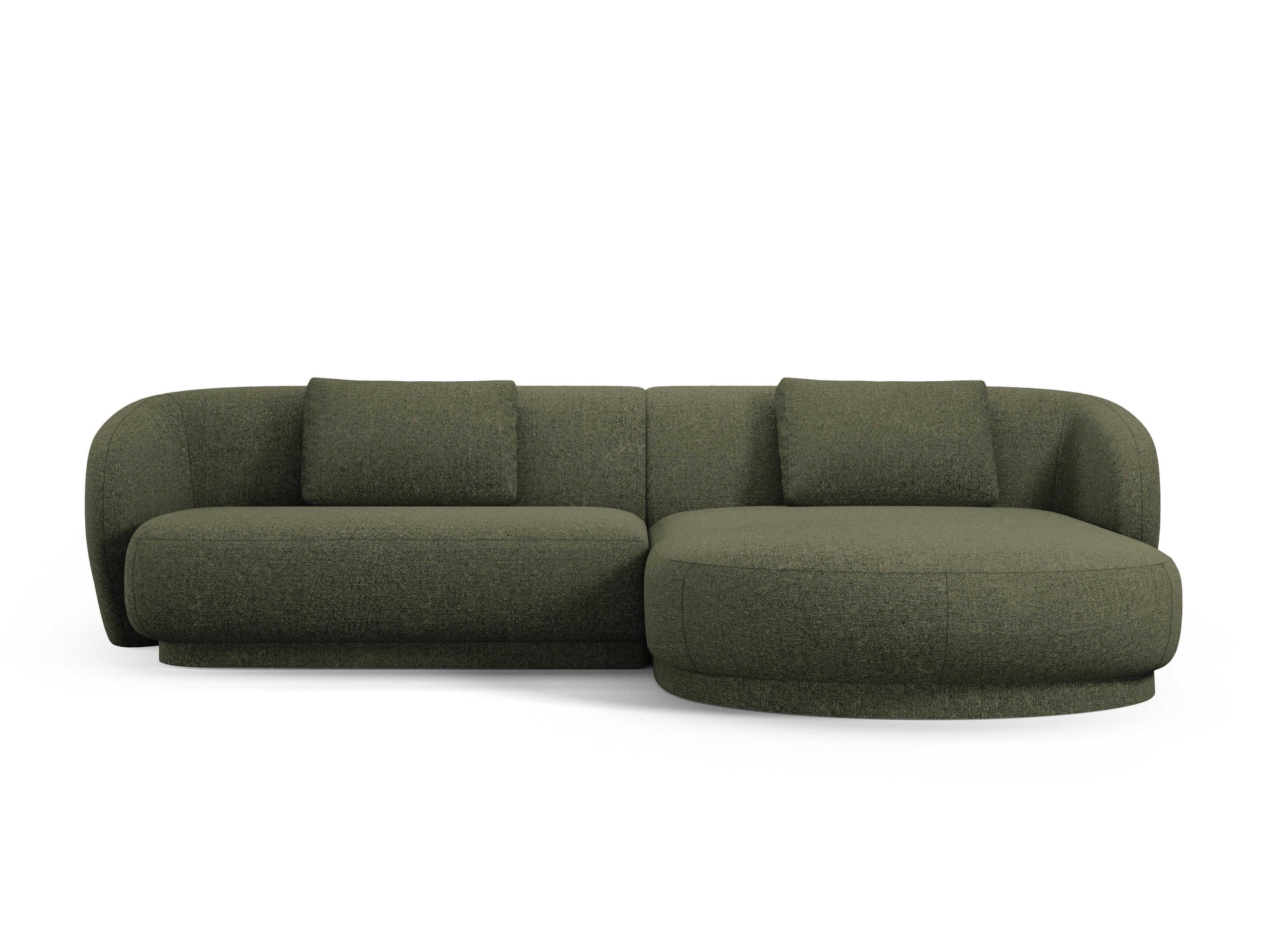 Narożnik prawostronny CAMDEN zielony szenil Cosmopolitan Design    Eye on Design