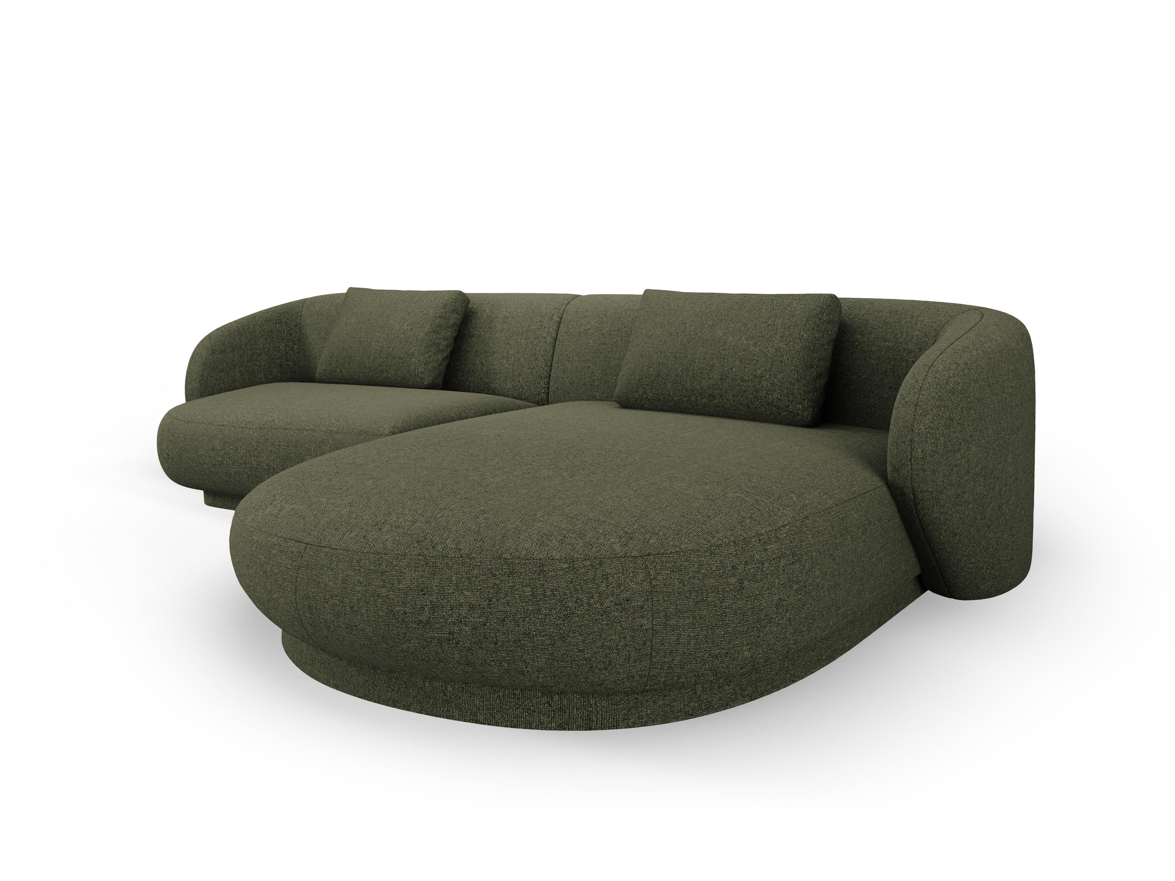 Narożnik prawostronny CAMDEN zielony szenil Cosmopolitan Design    Eye on Design