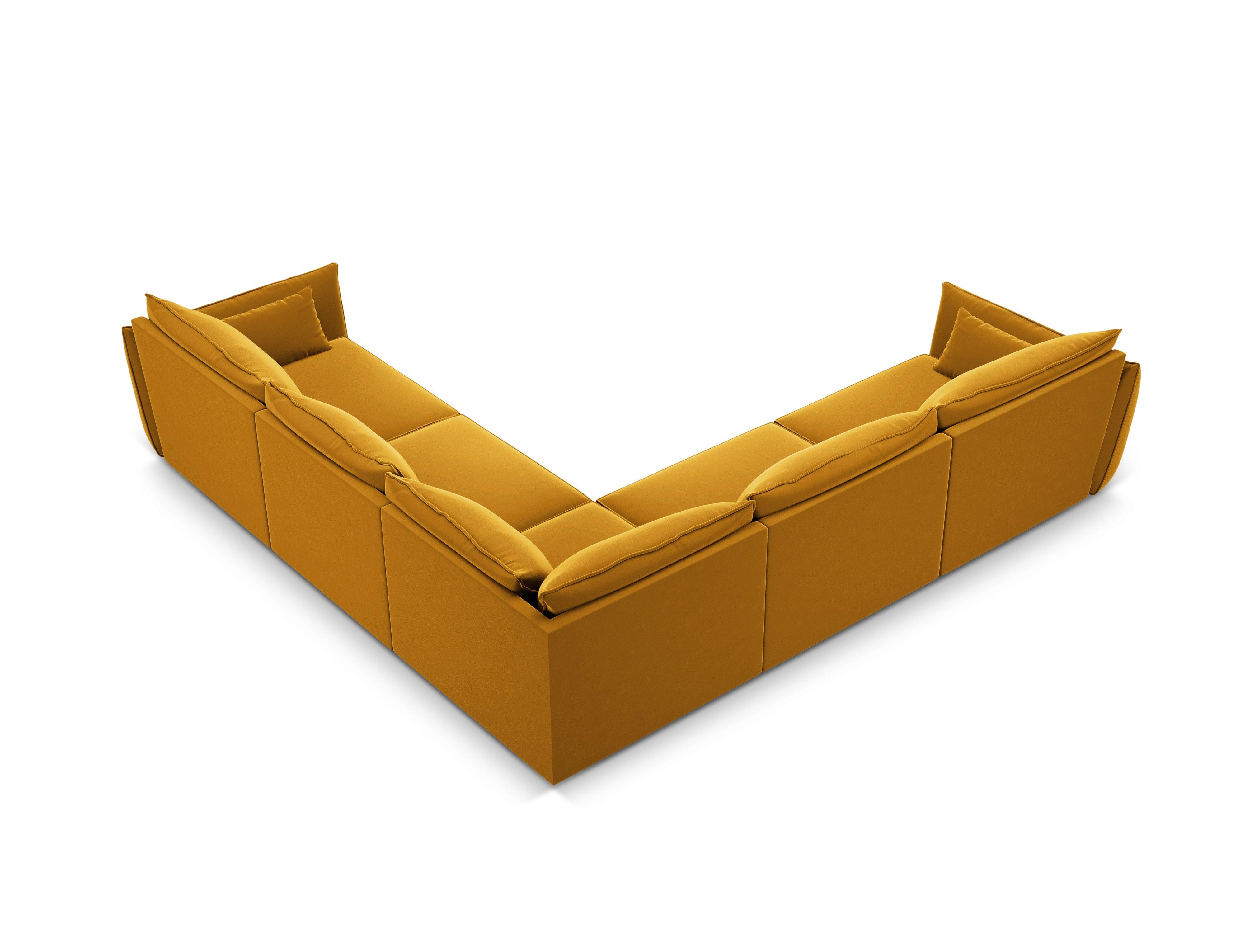 Narożnik symetryczny aksamitny VANDA musztardowy Mazzini Sofas    Eye on Design