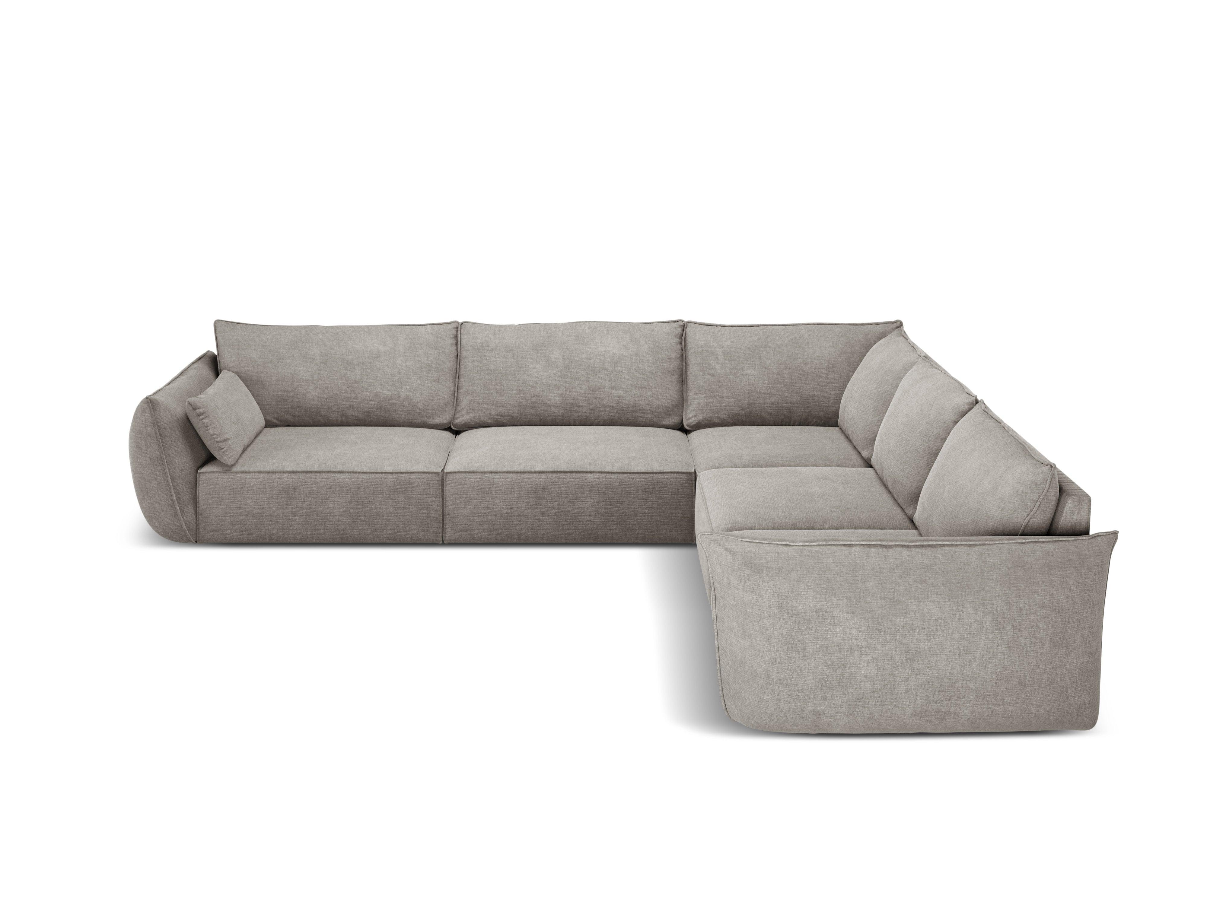 Narożnik symetryczny w tkaninie szenilowej VANDA jasnoszary Mazzini Sofas    Eye on Design