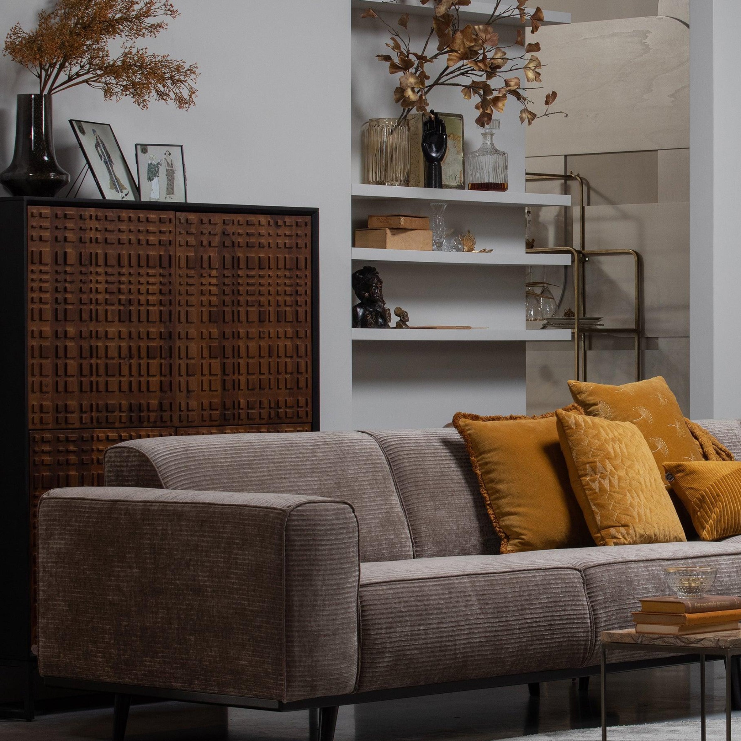 4-Seater Sofa STATEMENT Brown Mélange