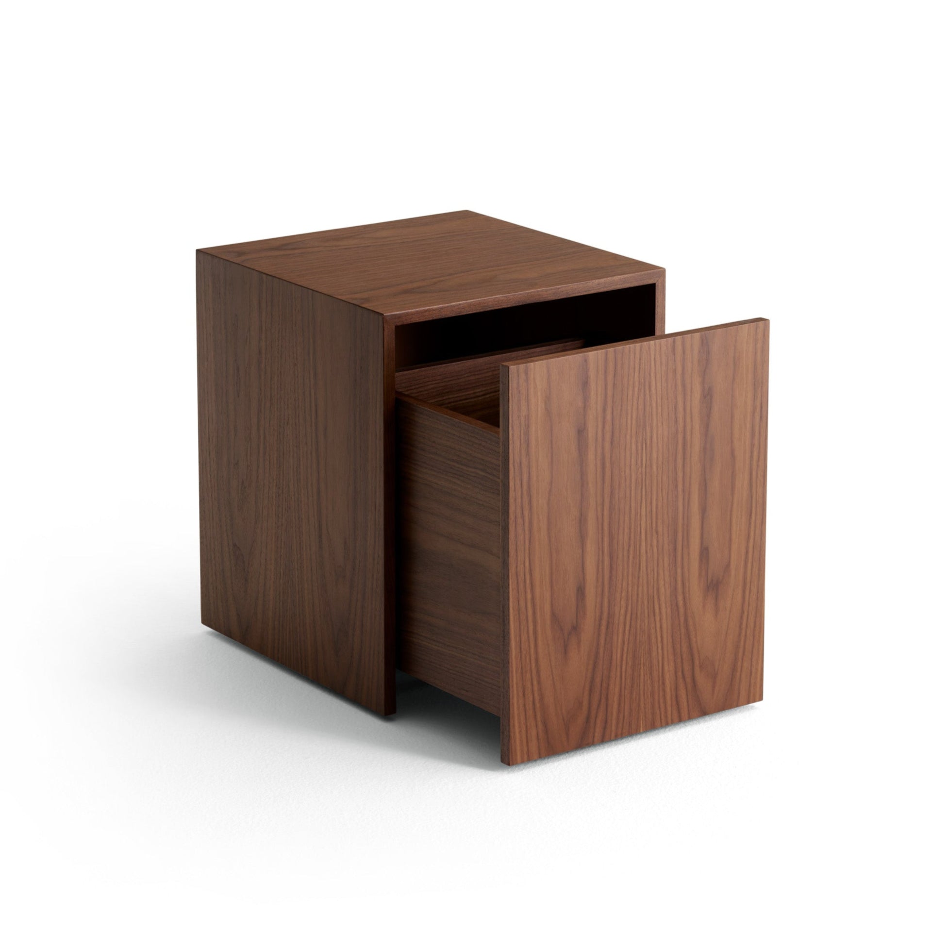 Side table with Mass Walnum Veneer drawer