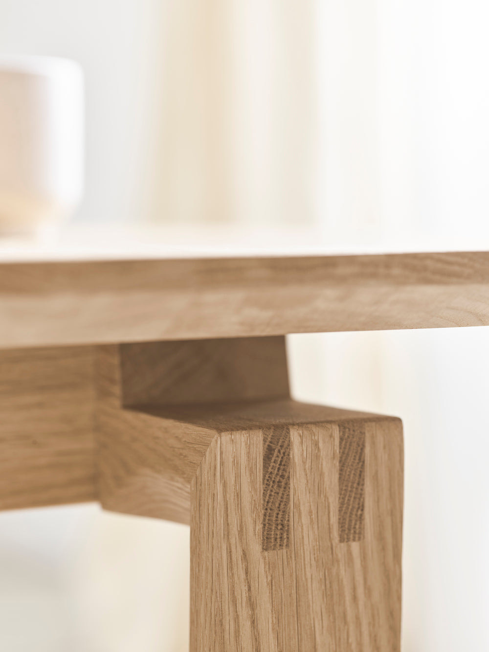 Nord table, whitened oak wood