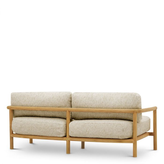 Outdoor Sofa OMBRIA Cream with Wooden Base