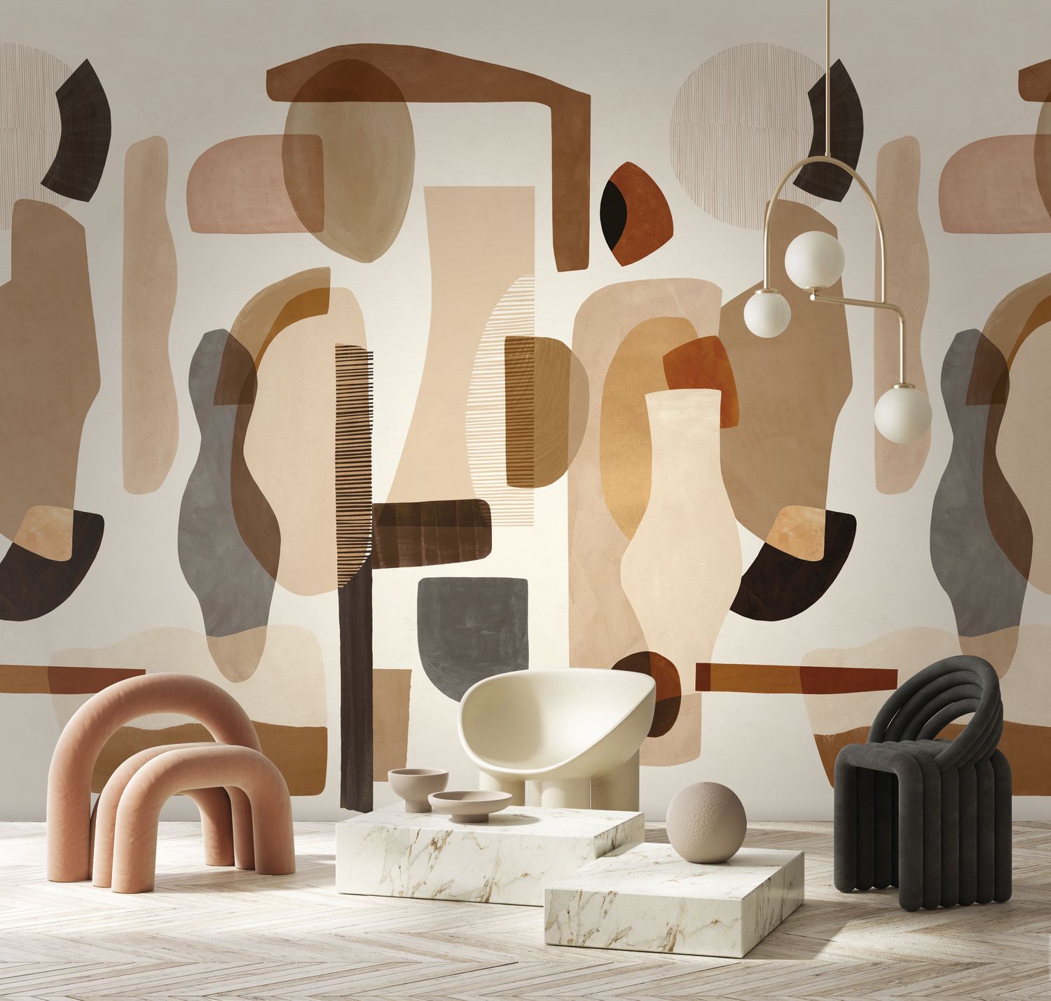 AUDRIA Brown Mural