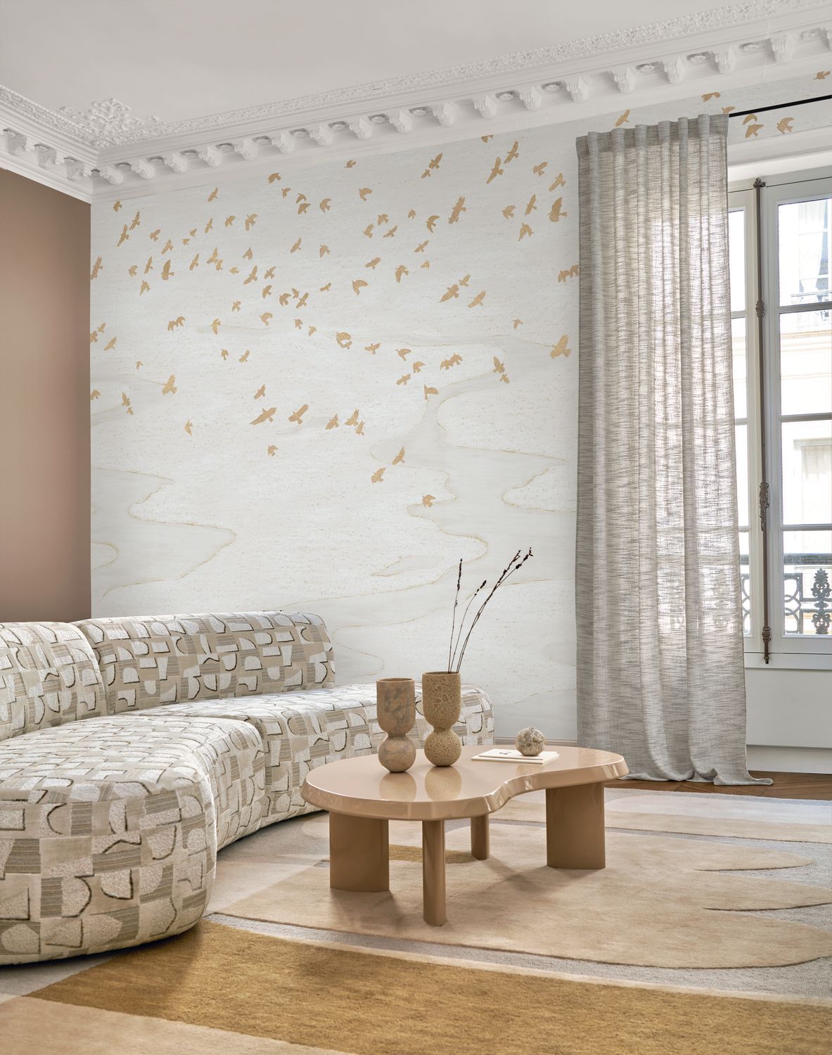 Migration Mural White