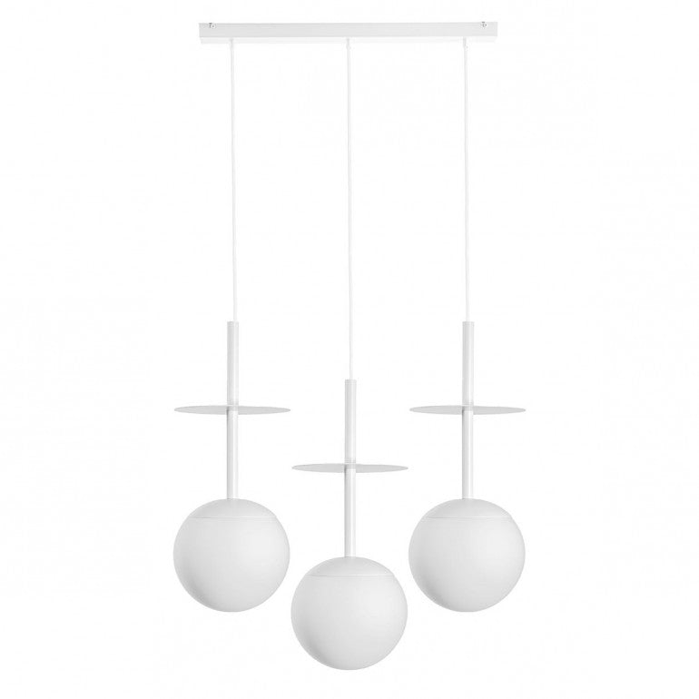 Lampa wisząca PLAAT 3L biała Ummo