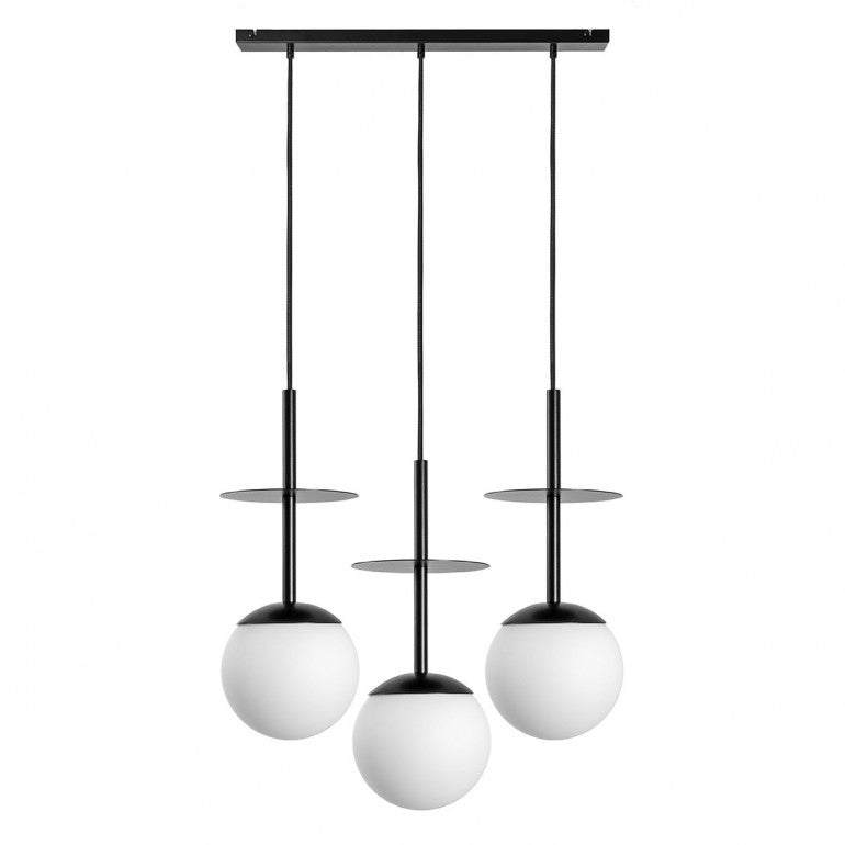 Lampa wisząca PLAAT 3L czarna Ummo