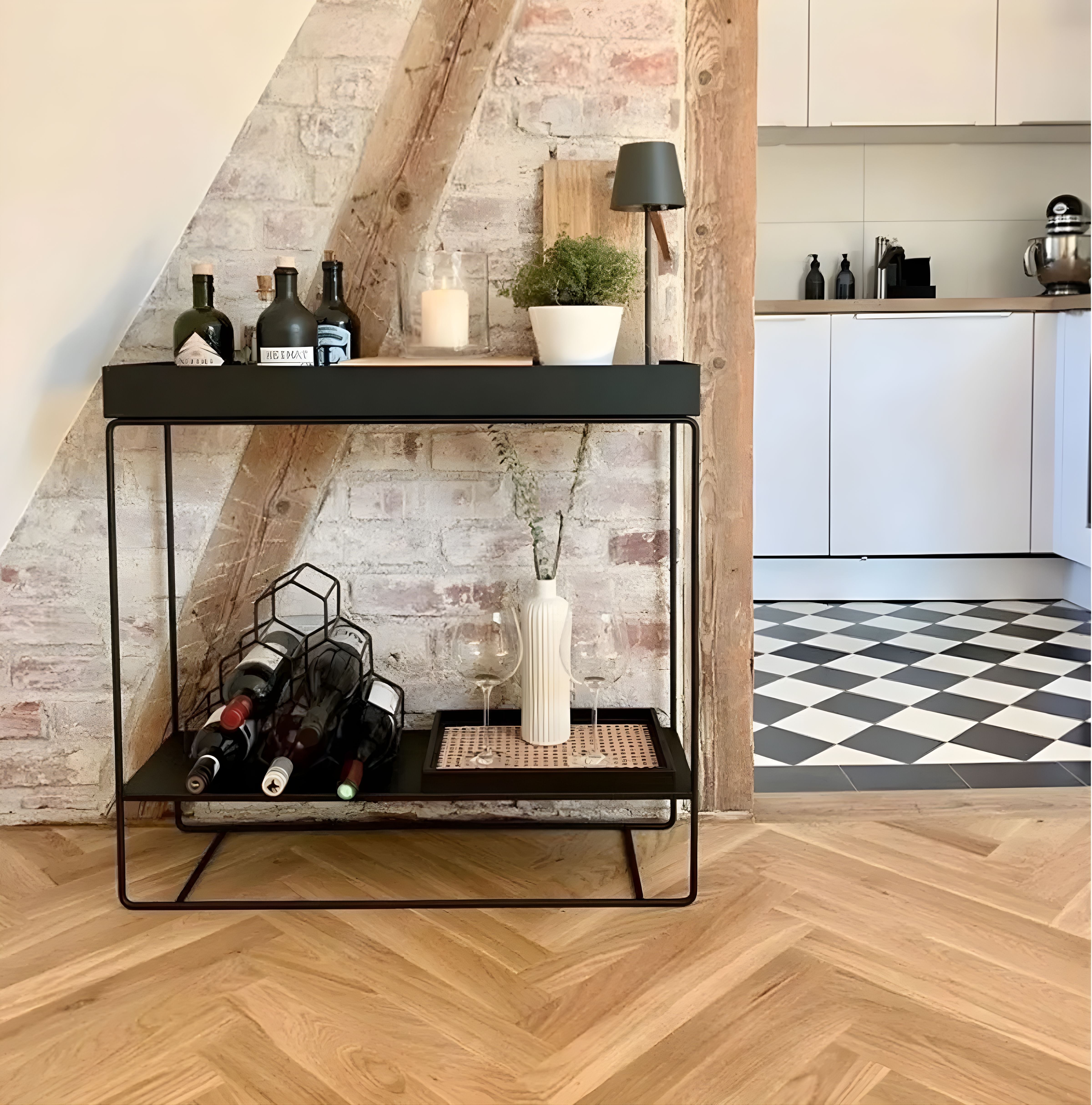 PLANT BOX TWO-TIER Konsole schwarz