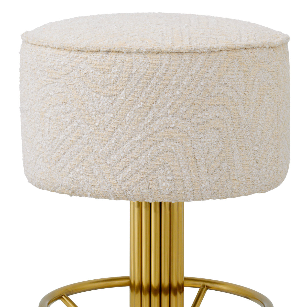 CARLETON Cream Stool with Gold Base
