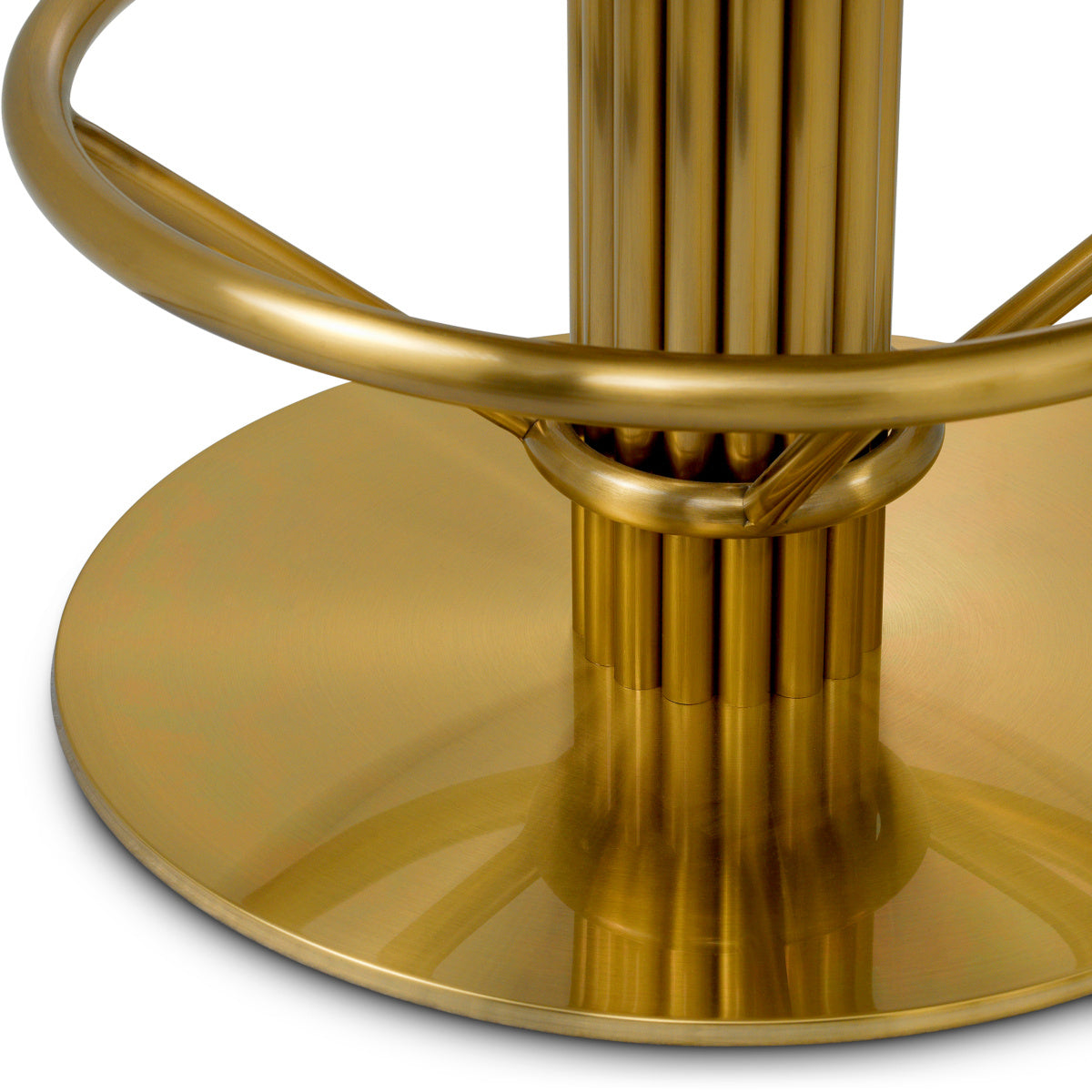 CARLETON Cream Bar Stool with Gold Base