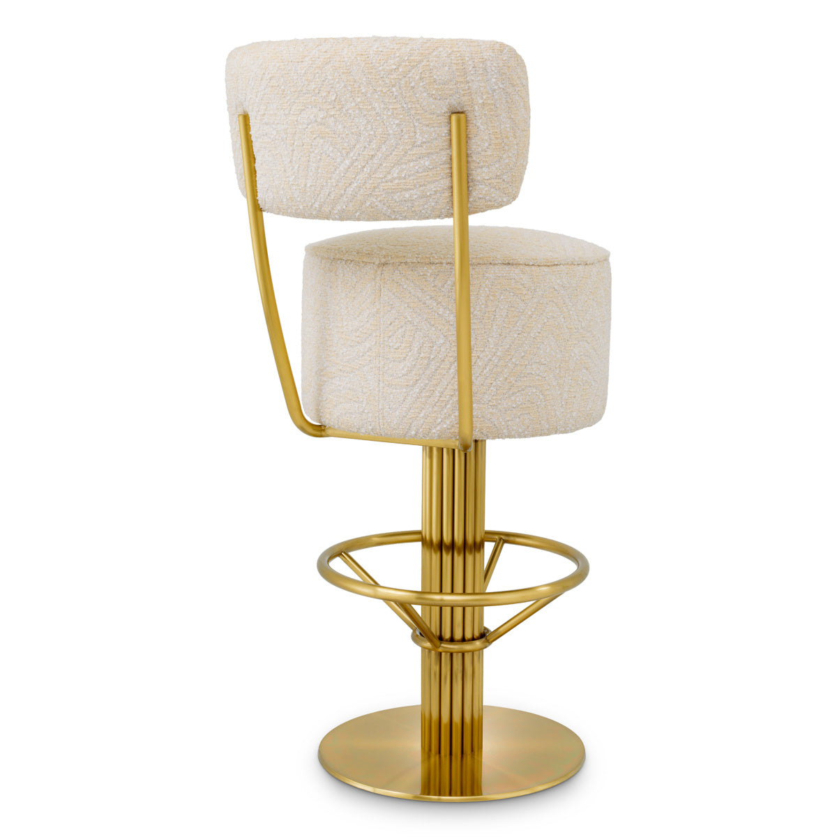 CARLETON Cream Stool with Gold Base