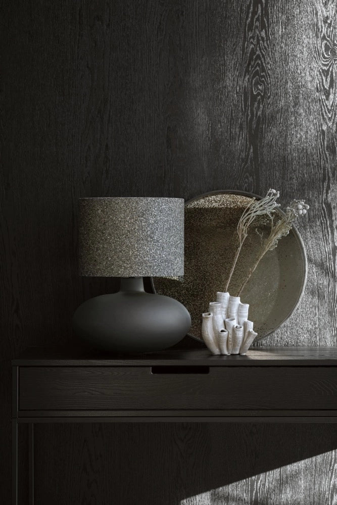 SAWA STONE table lamp matte black glass