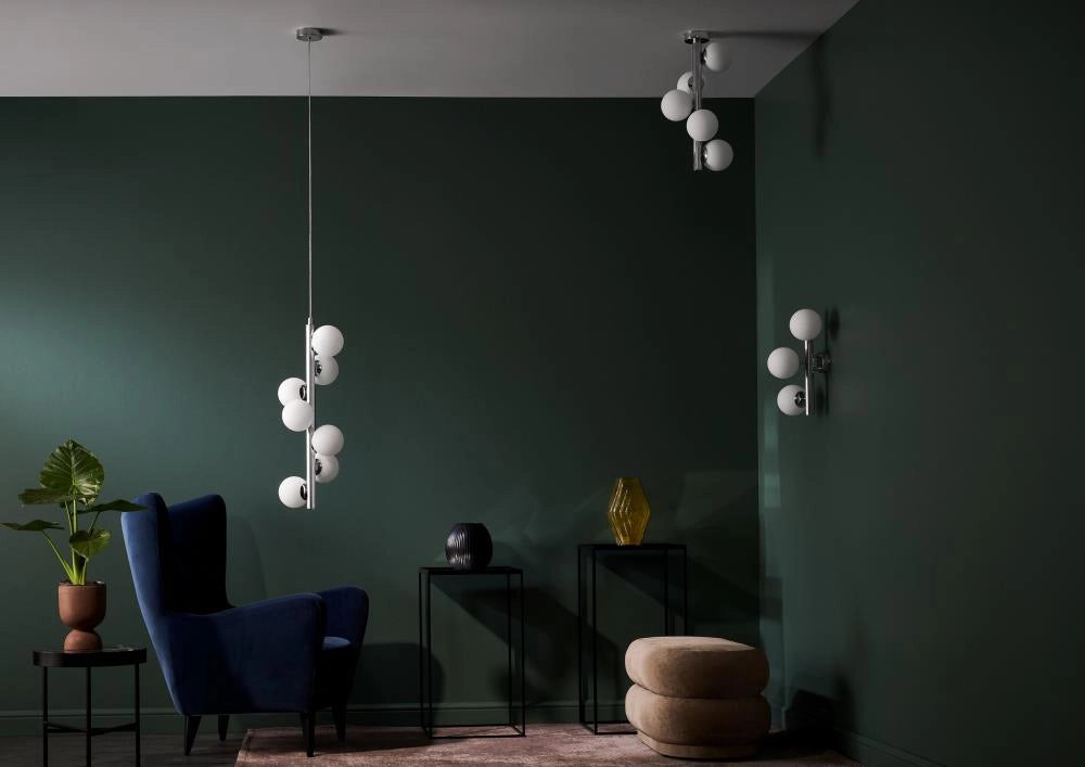 CUMULUS VERTICAL chrome pendant lamp