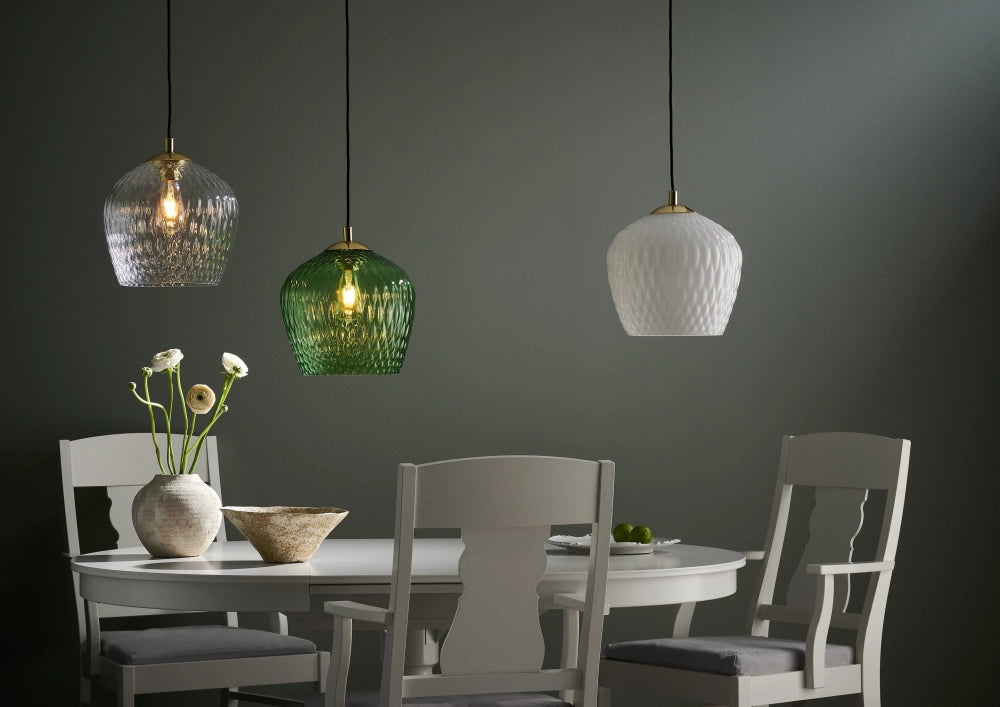 VENUS pendant lamp with glass shade