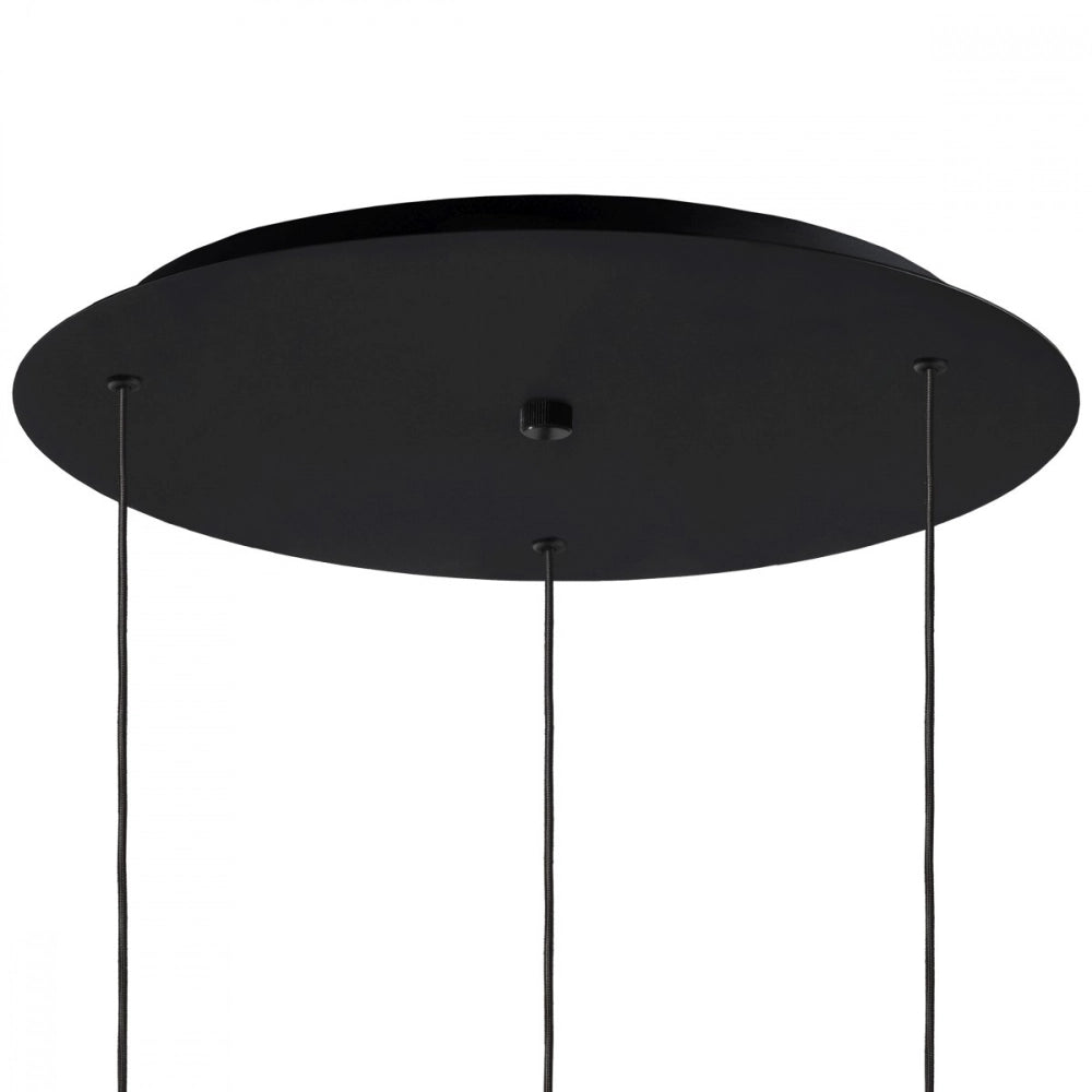 AVIA 3 three-point pendant lamp smoky black with black finish