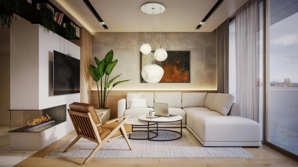 Three-point pendant lamp CLOE chrome