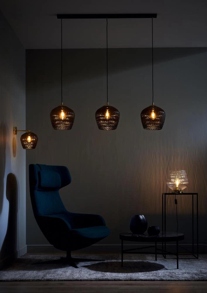 VENUS 3 graphite pendant lamp on a rail