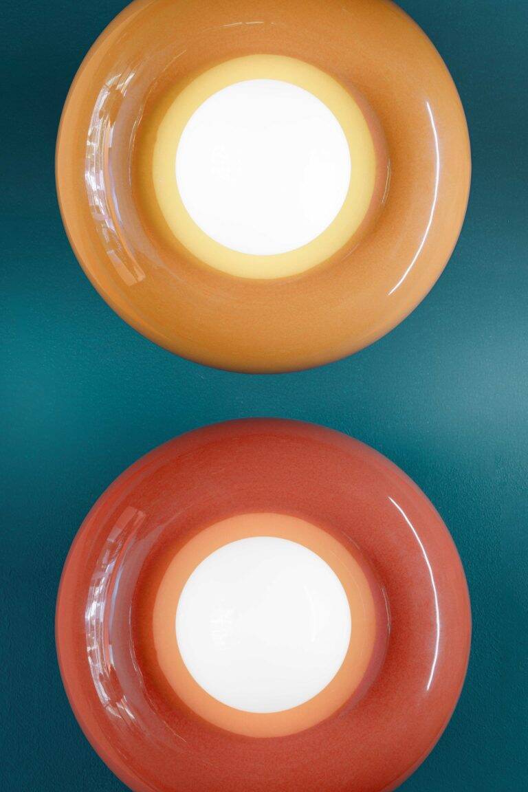 Ceramic wall lamp Bumbum orange