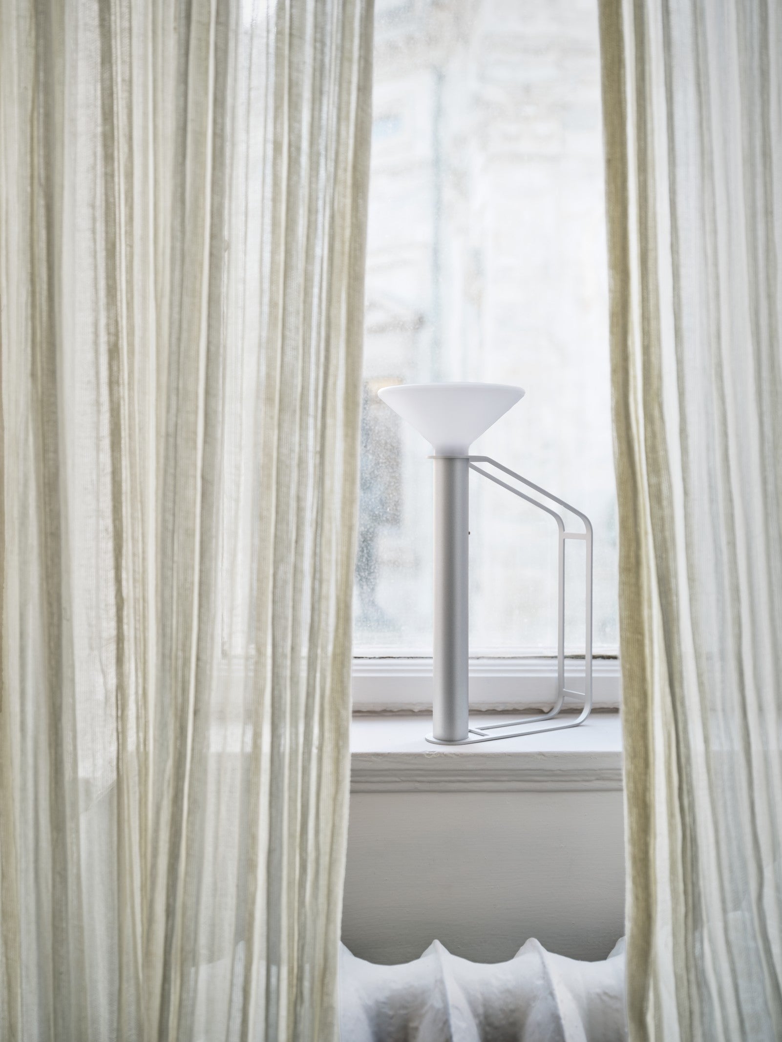 Portable outdoor lamp PITON silver