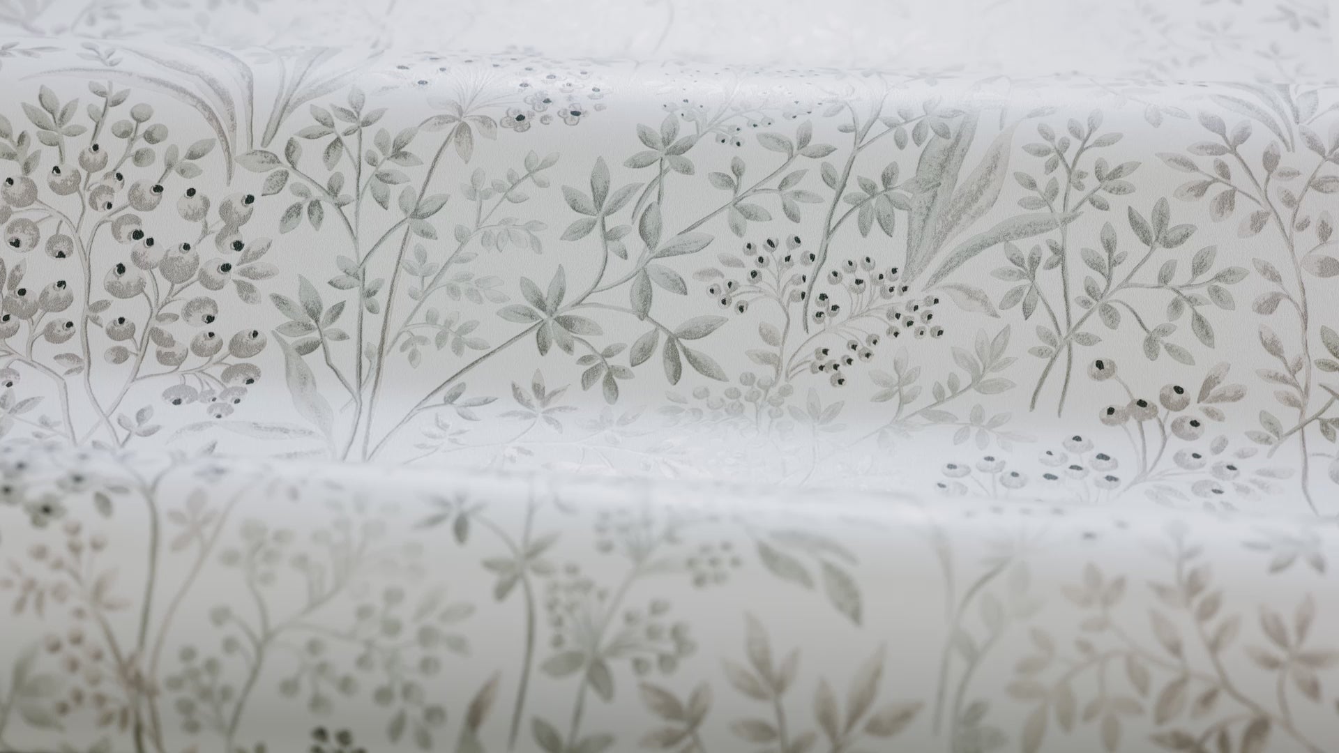 Vlies-Tapete mit pflanzlichem Muster NOCTURNE hellgrau