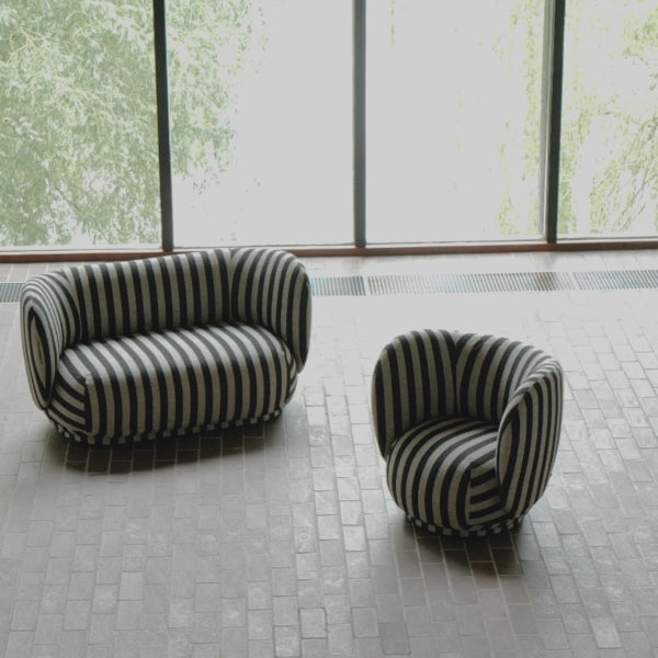 RICO LOUNGE Chocolate Armchair with Sand