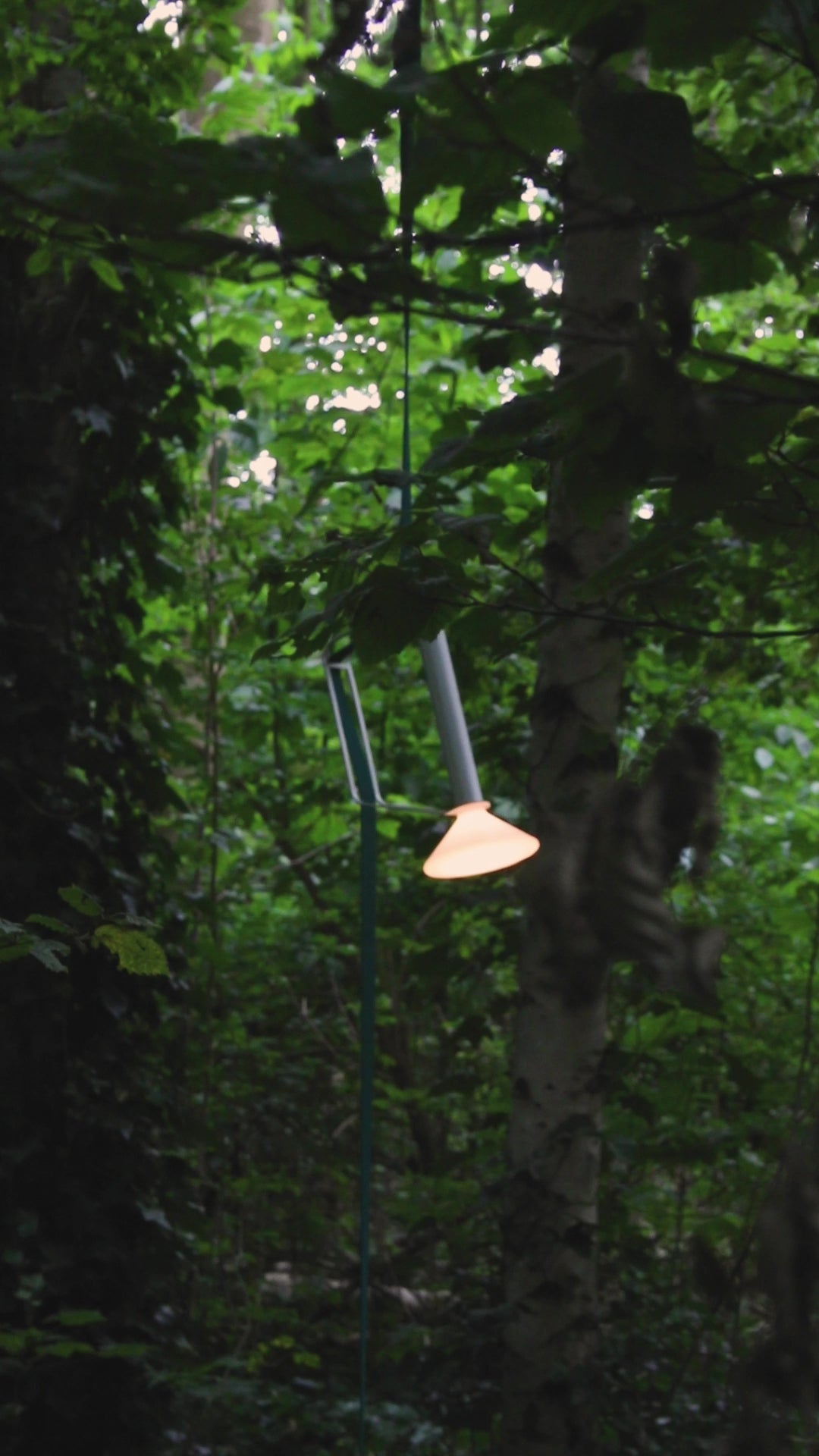 Portable outdoor lamp PITON silver