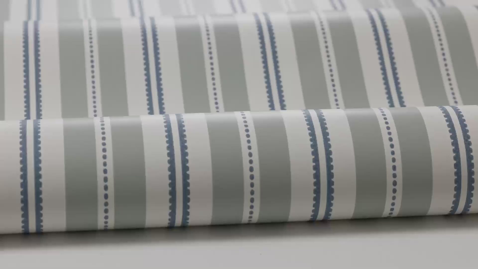 HEDDA Gray and White Striped Wallpaper