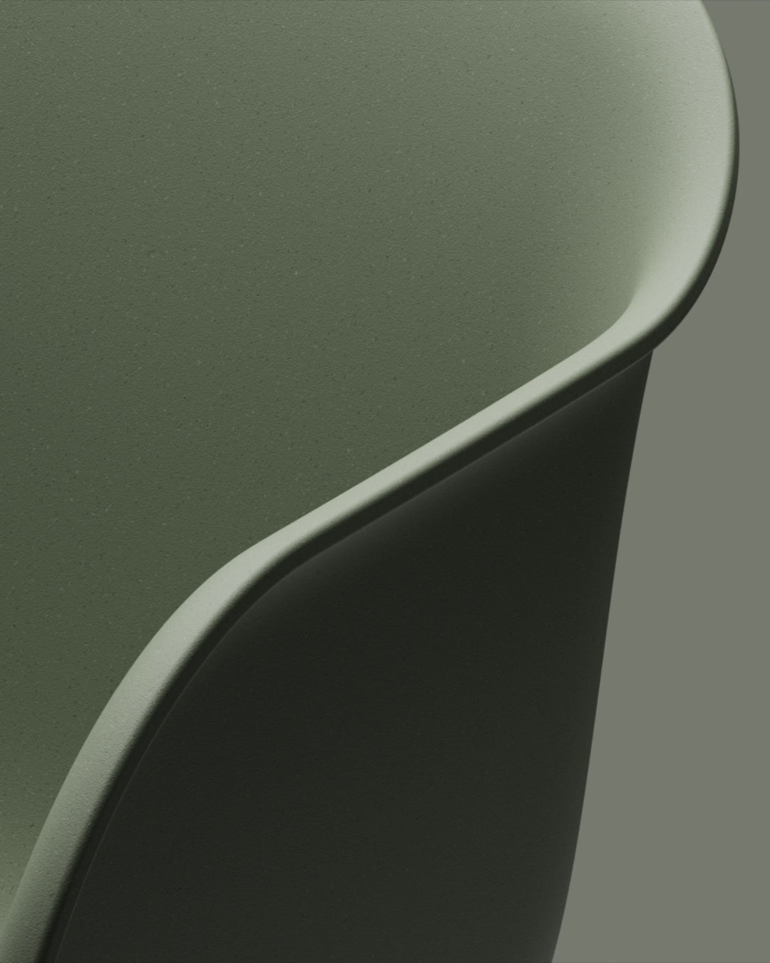 FIBER Armchair in Black with Steel Sled Base