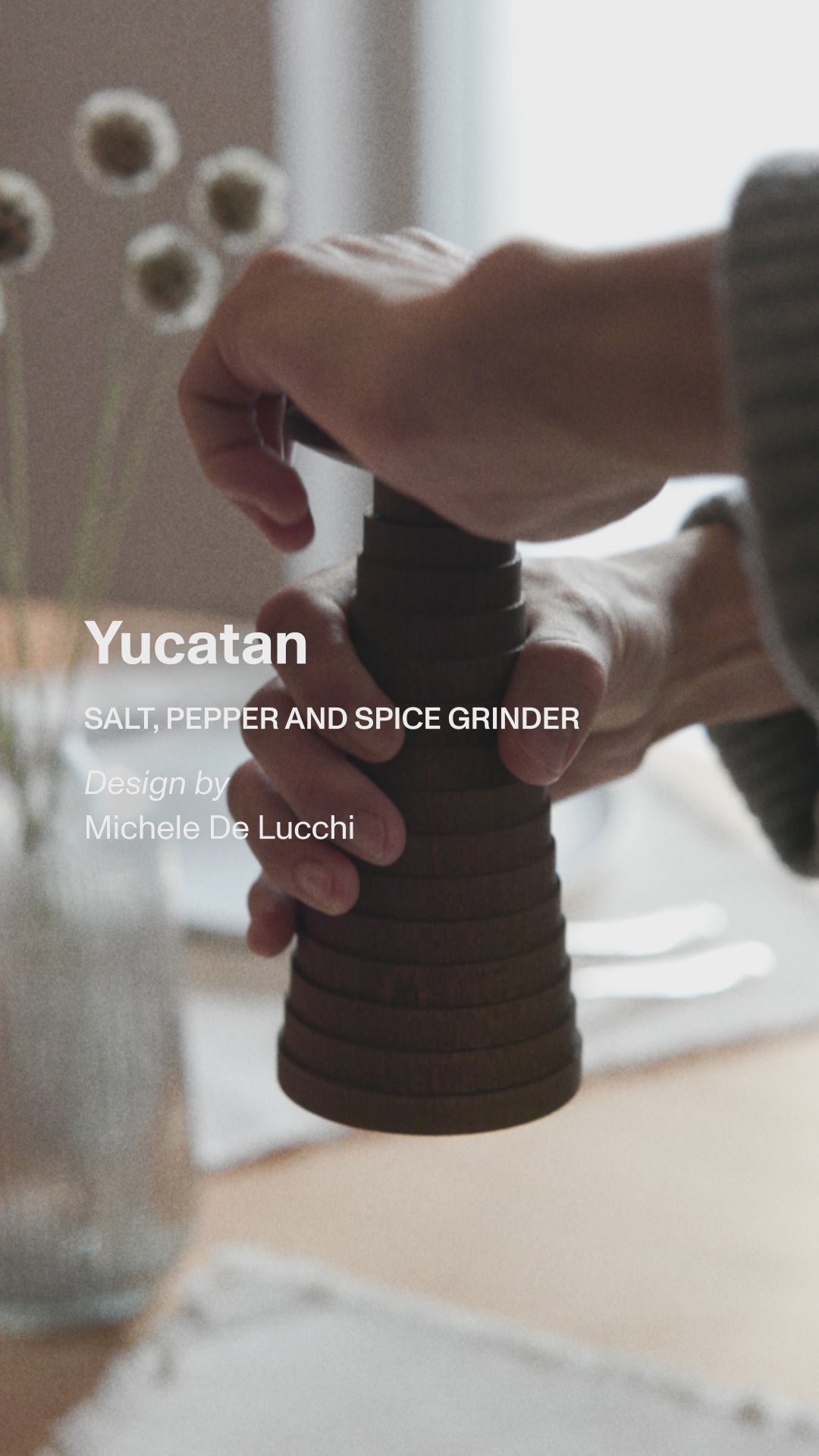 YUCATAN Spice Grinder Dark Brown Wood