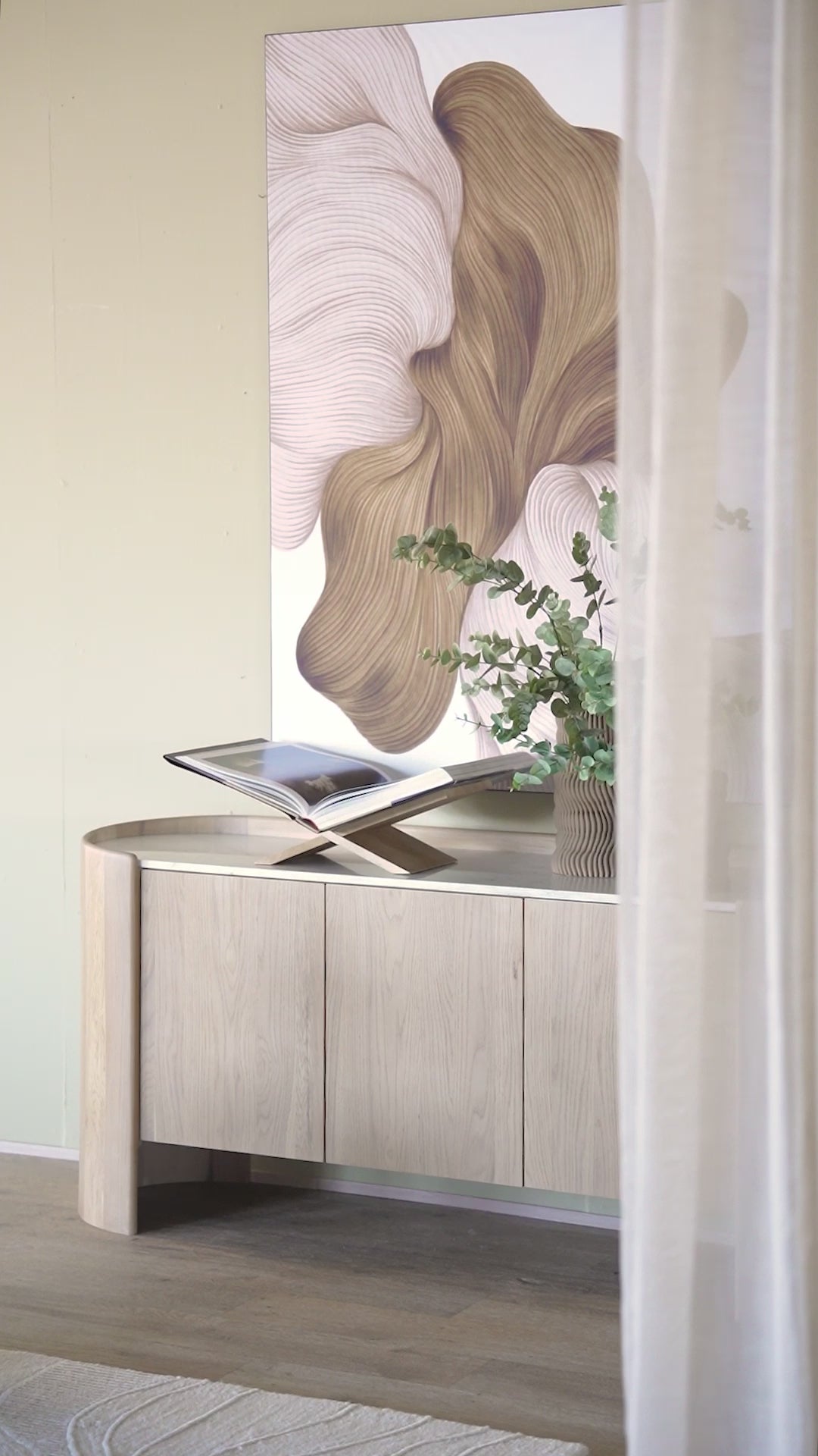 DON chest of drawers oak wood with marble top