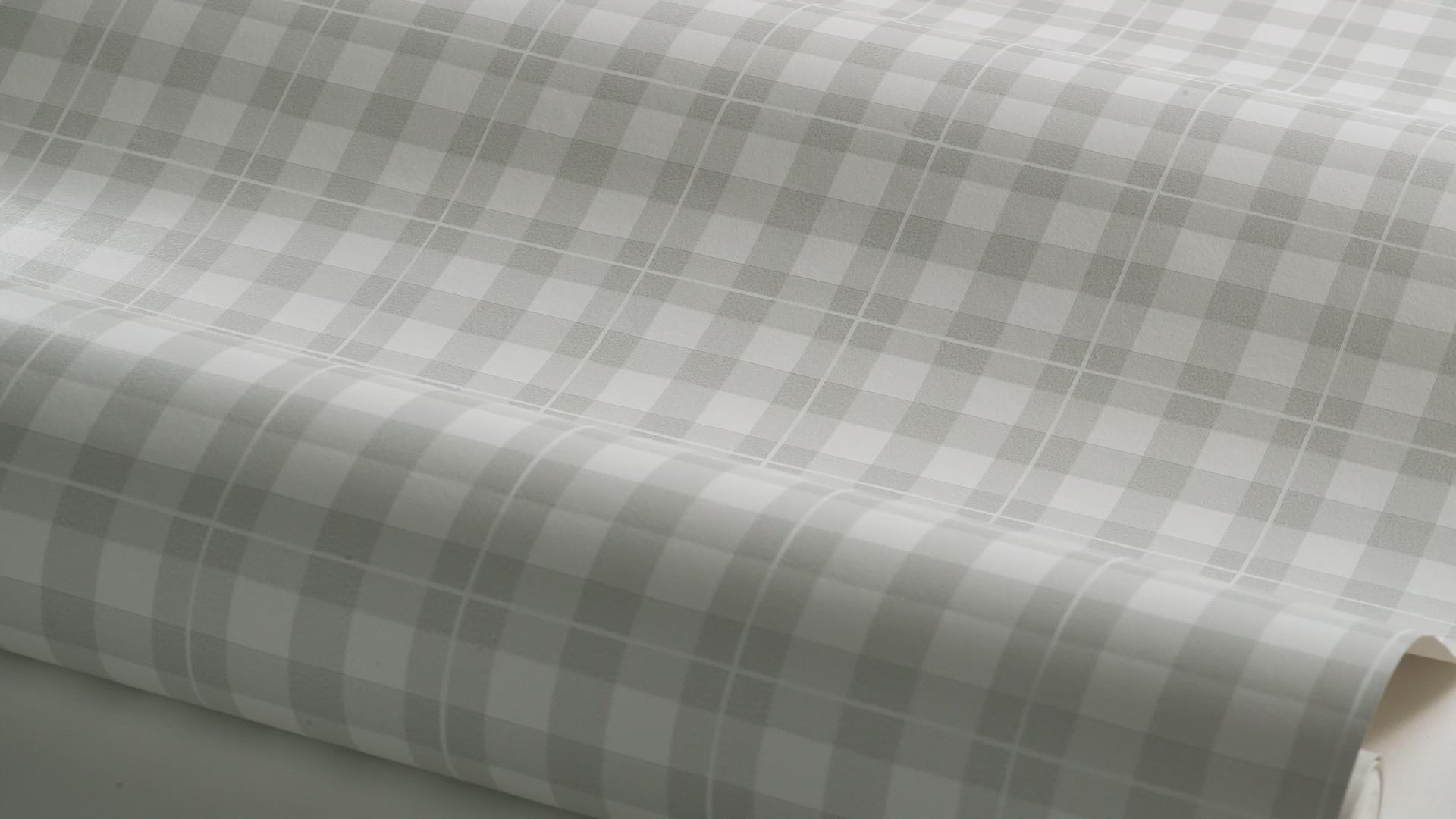 Frida Gray and White Geometric Checkered Pattern Wallpaper