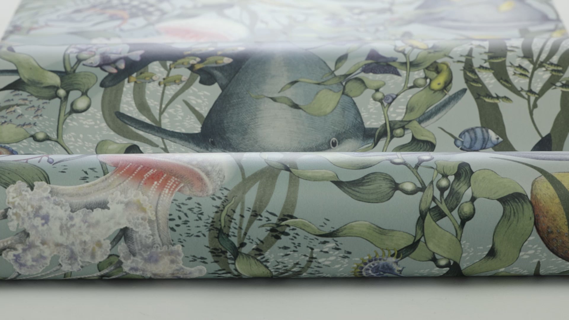 Children's wallpaper with an underwater animals theme UNDERWATER MAGIC turquoise