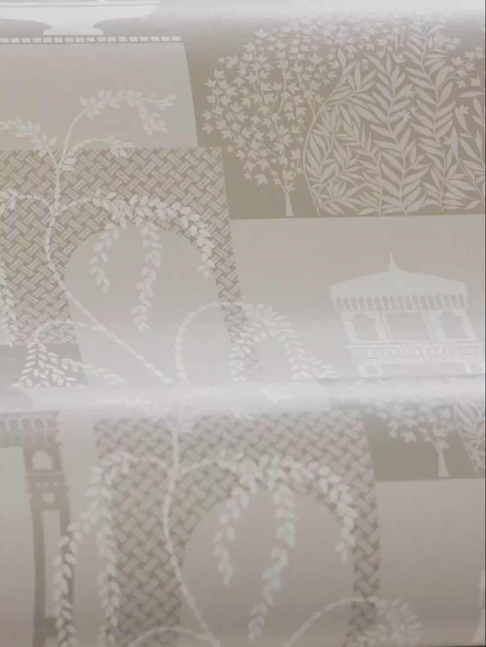 Antique Landscape Wallpaper MIMI Gray-Beige