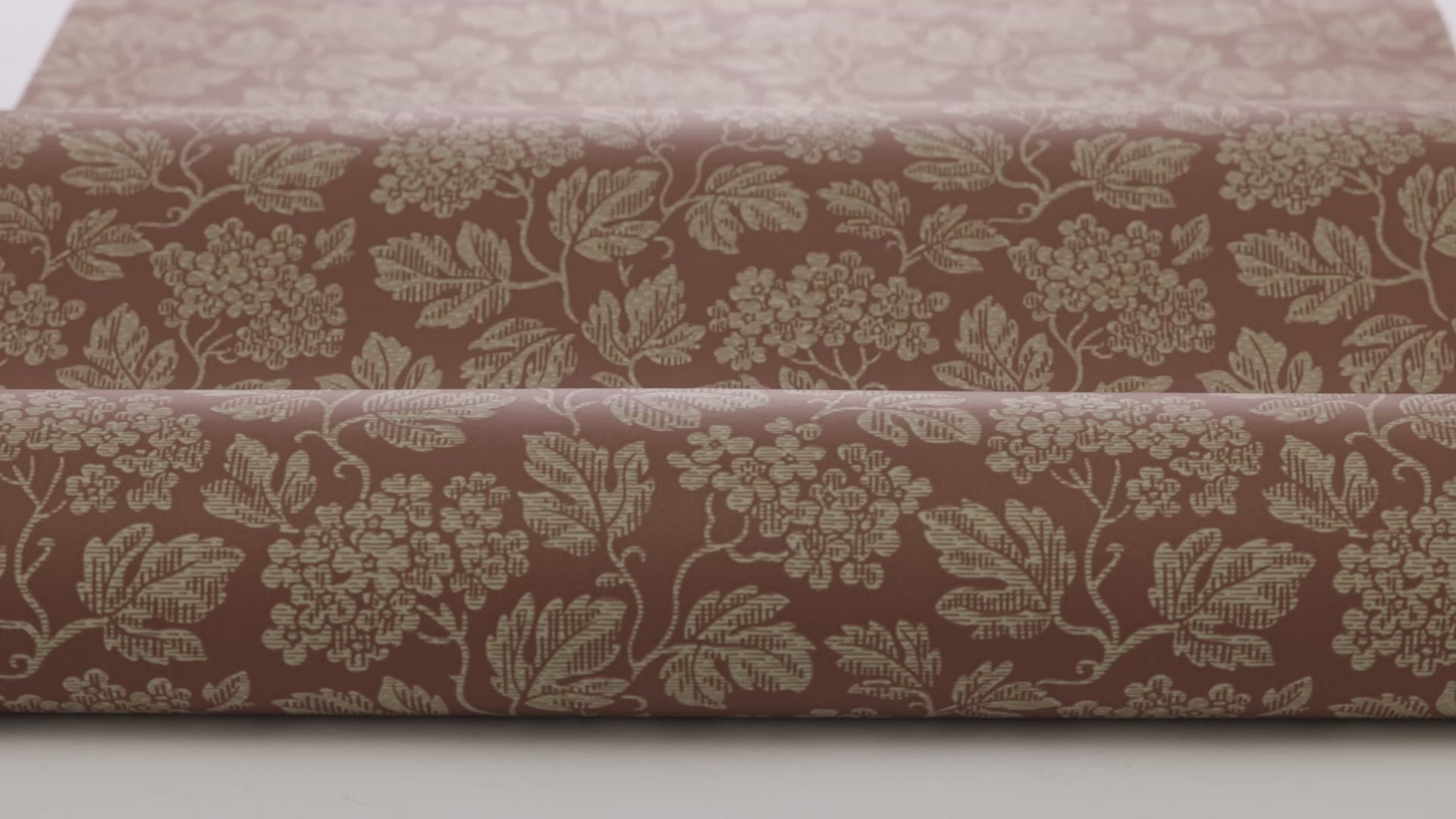 Non-woven paper wallpaper with a botanical pattern HAGTORN terracotta