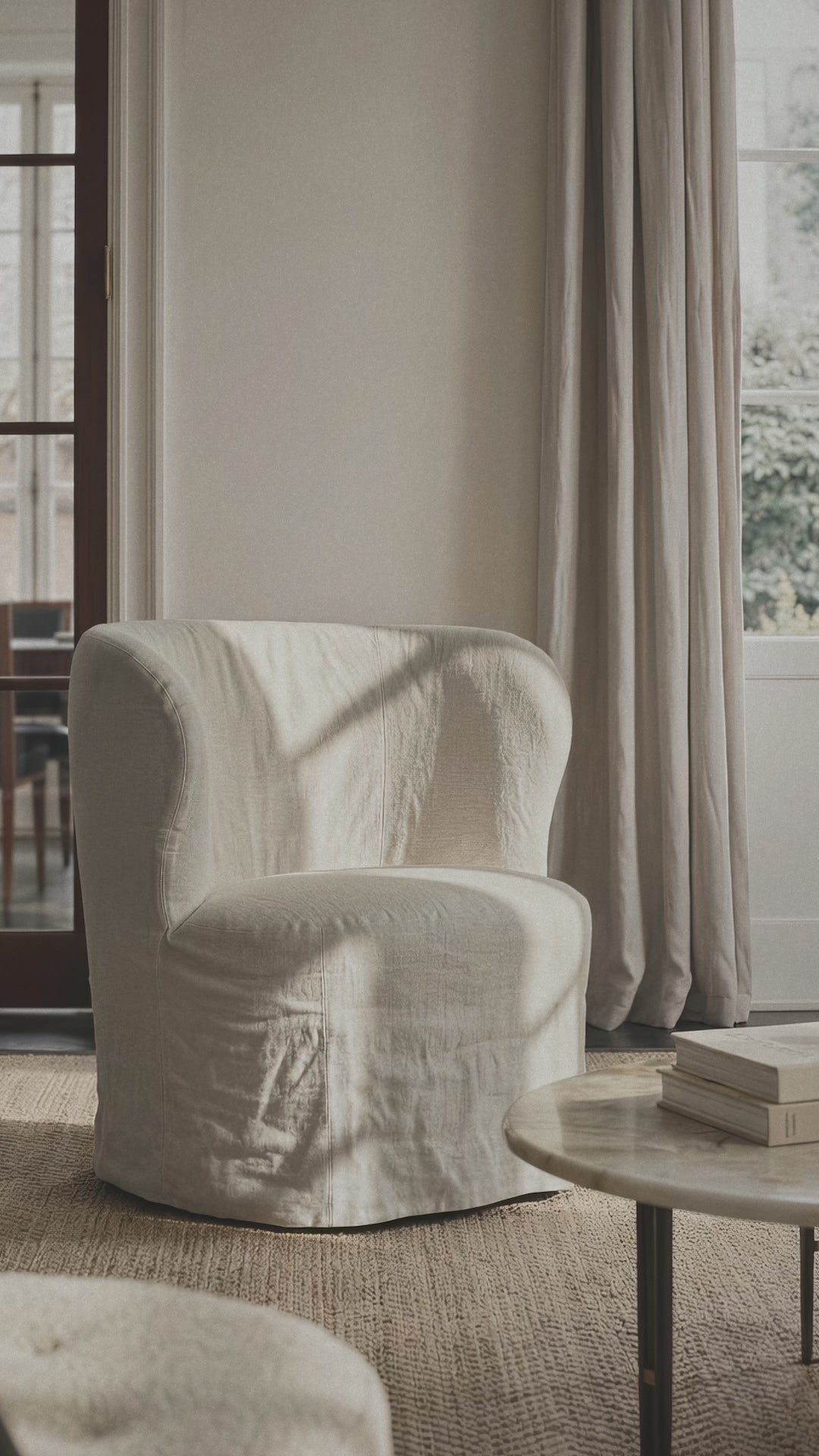 Upholstered STAY armchair