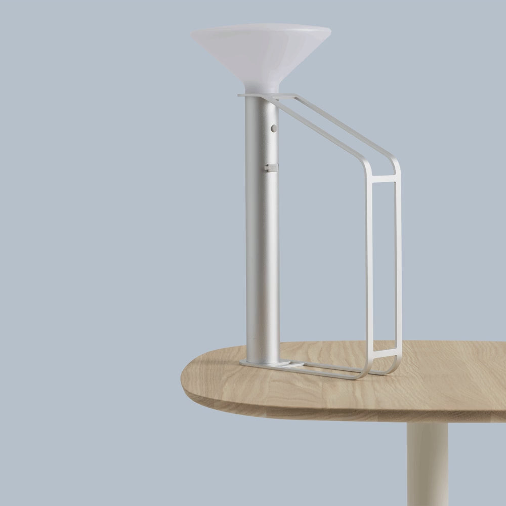 Portable outdoor lamp PITON silver
