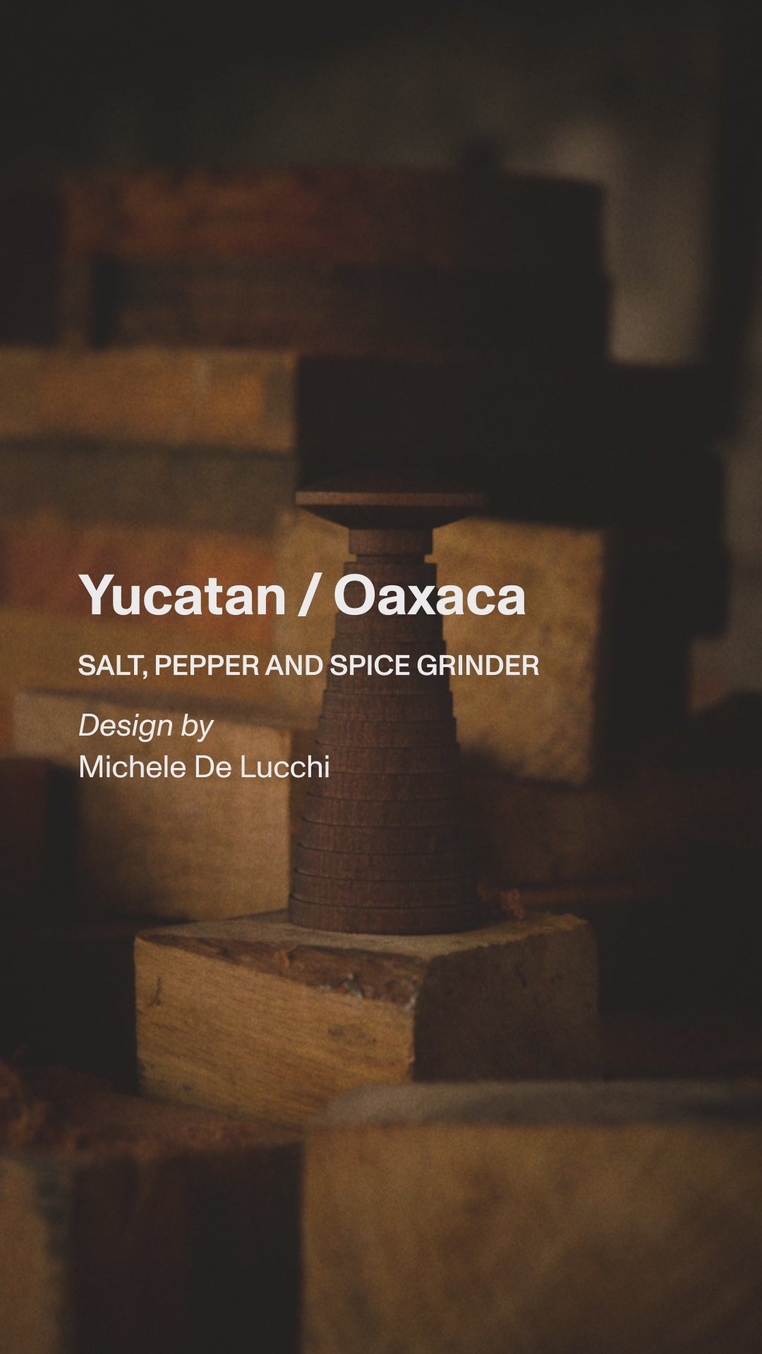 YUCATAN Spice Grinder Dark Brown Wood