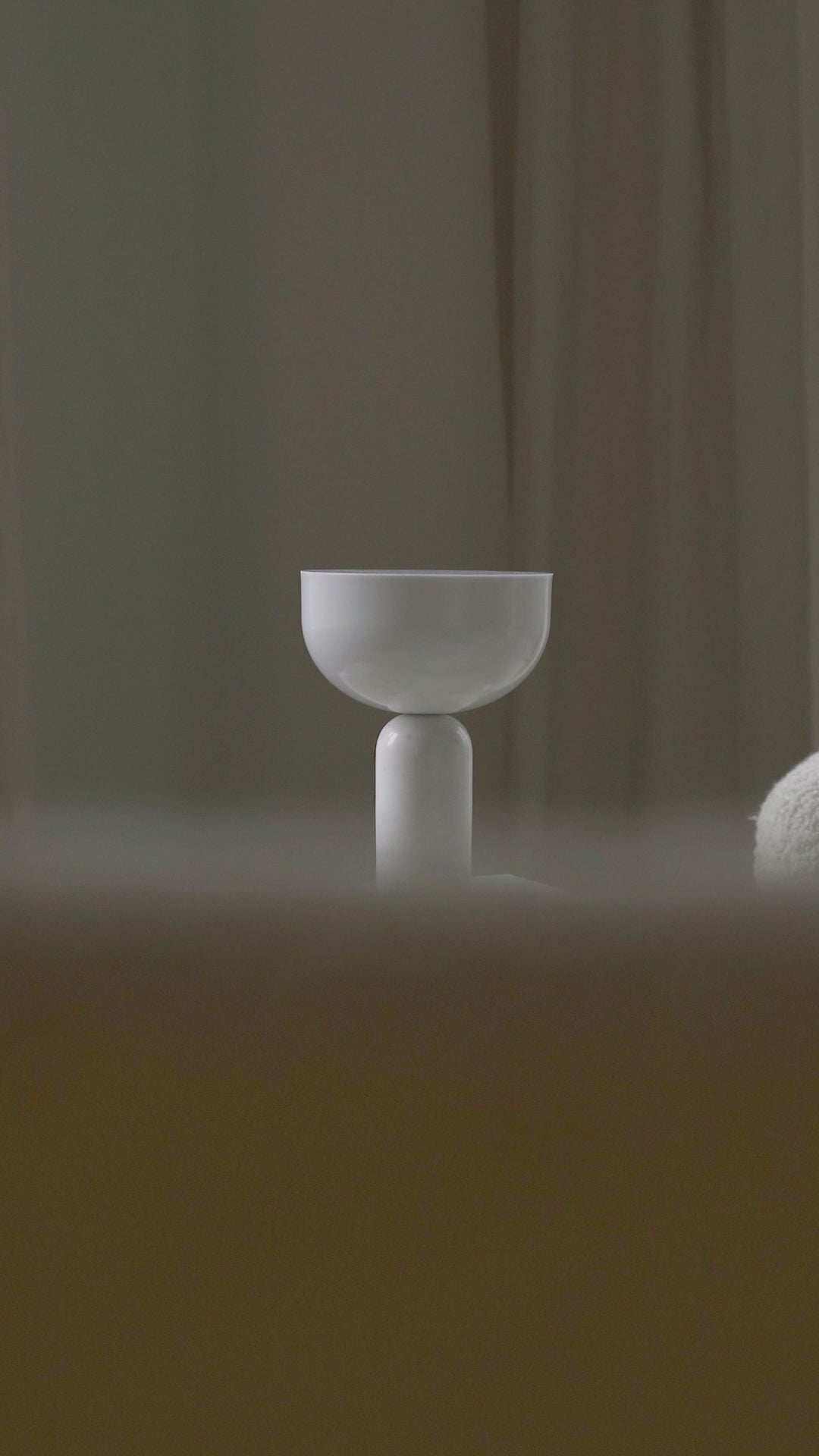 Tragbare Lampe KIZU aus weißem Marmor
